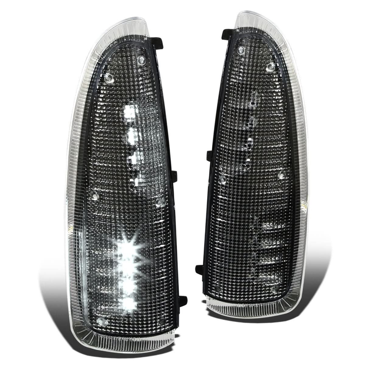 00-07 Ford F-250 F-350 Towing Mirror Side Light Pair Black/White LED