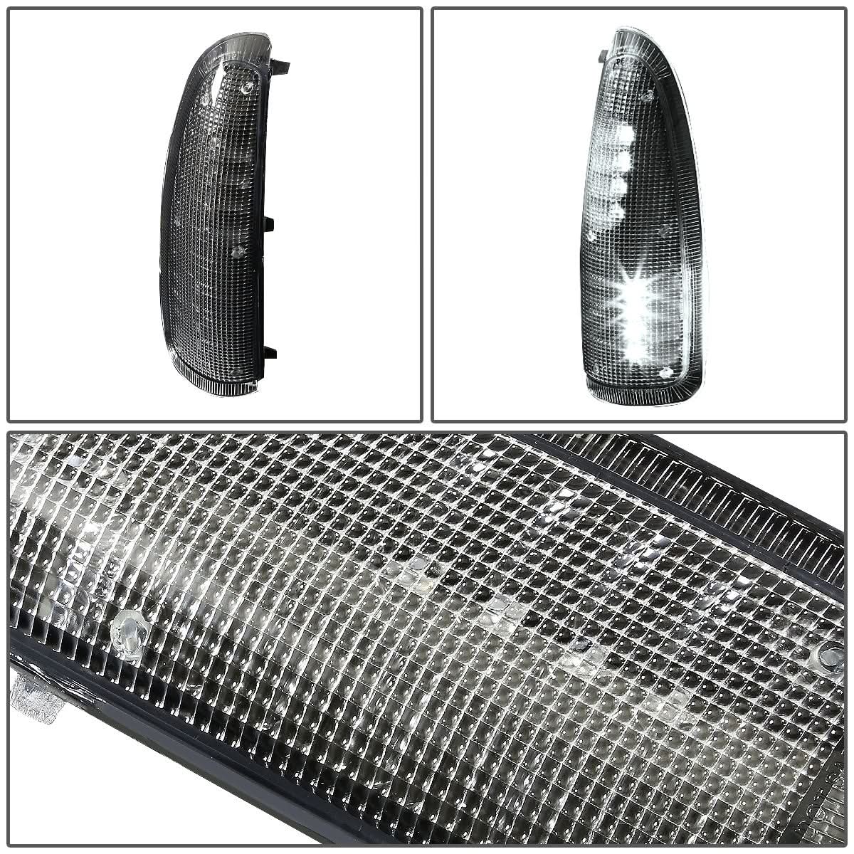 00-07 Ford F-250 F-350 Towing Mirror Side Light Pair Black/White LED