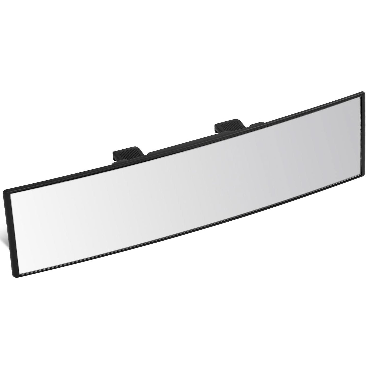 Universal Convex Wide Angle Rear View Mirror 11x3 Black