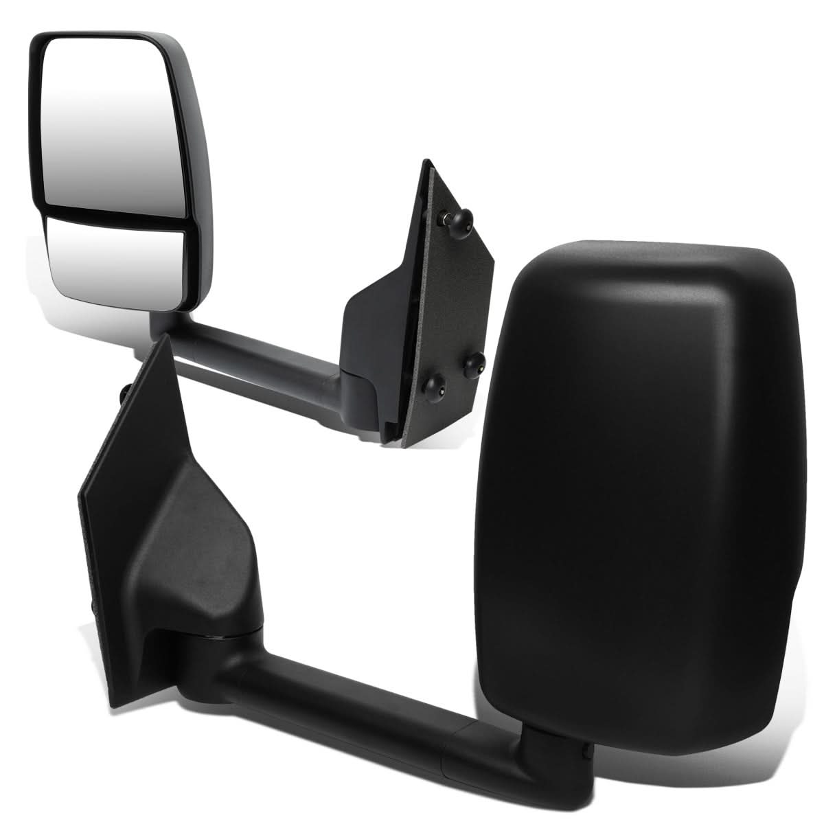 03-18 Chevy Express GMC Savana Manual Side Mirror Pair Black