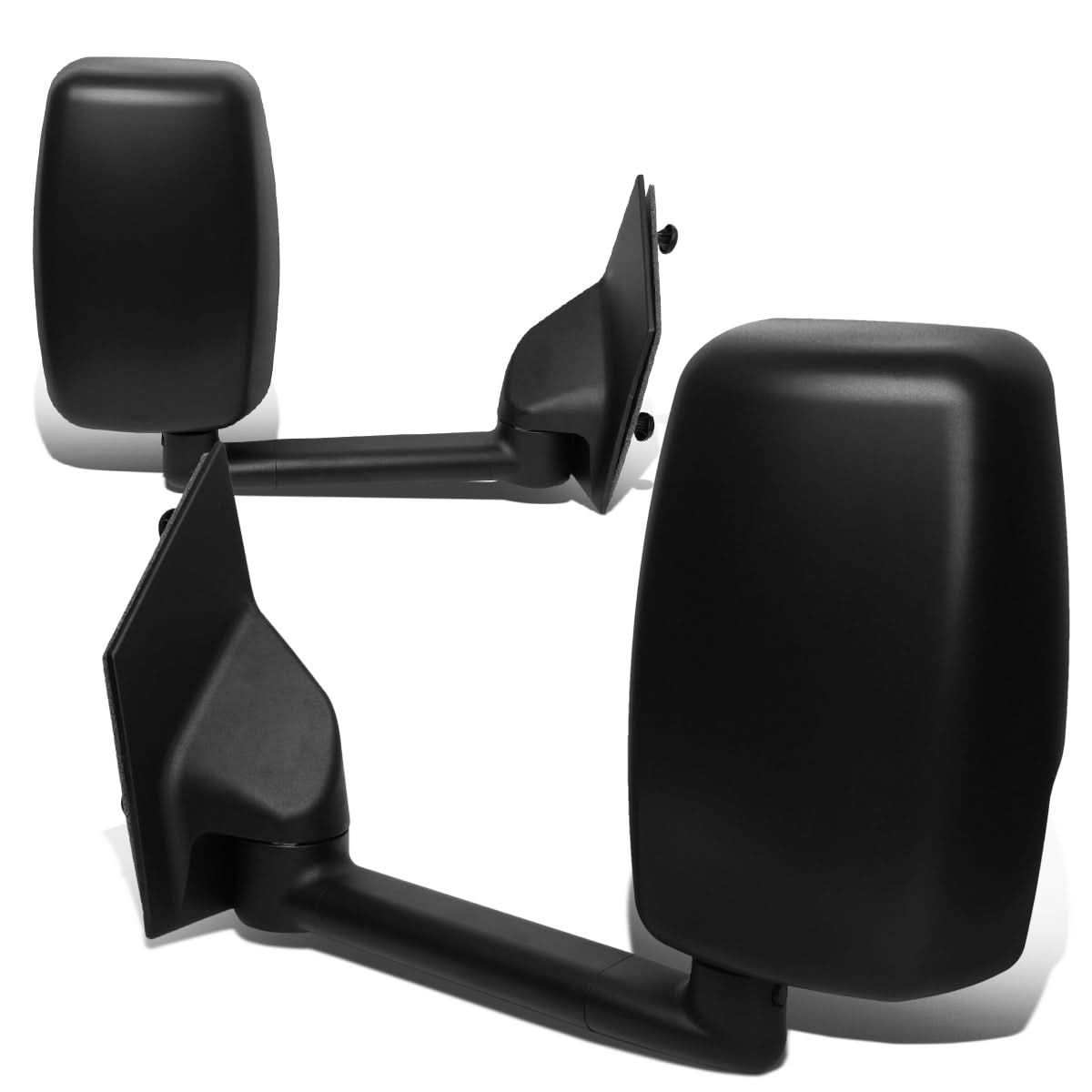 03-18 Chevy Express GMC Savana Manual Side Mirror Pair Black