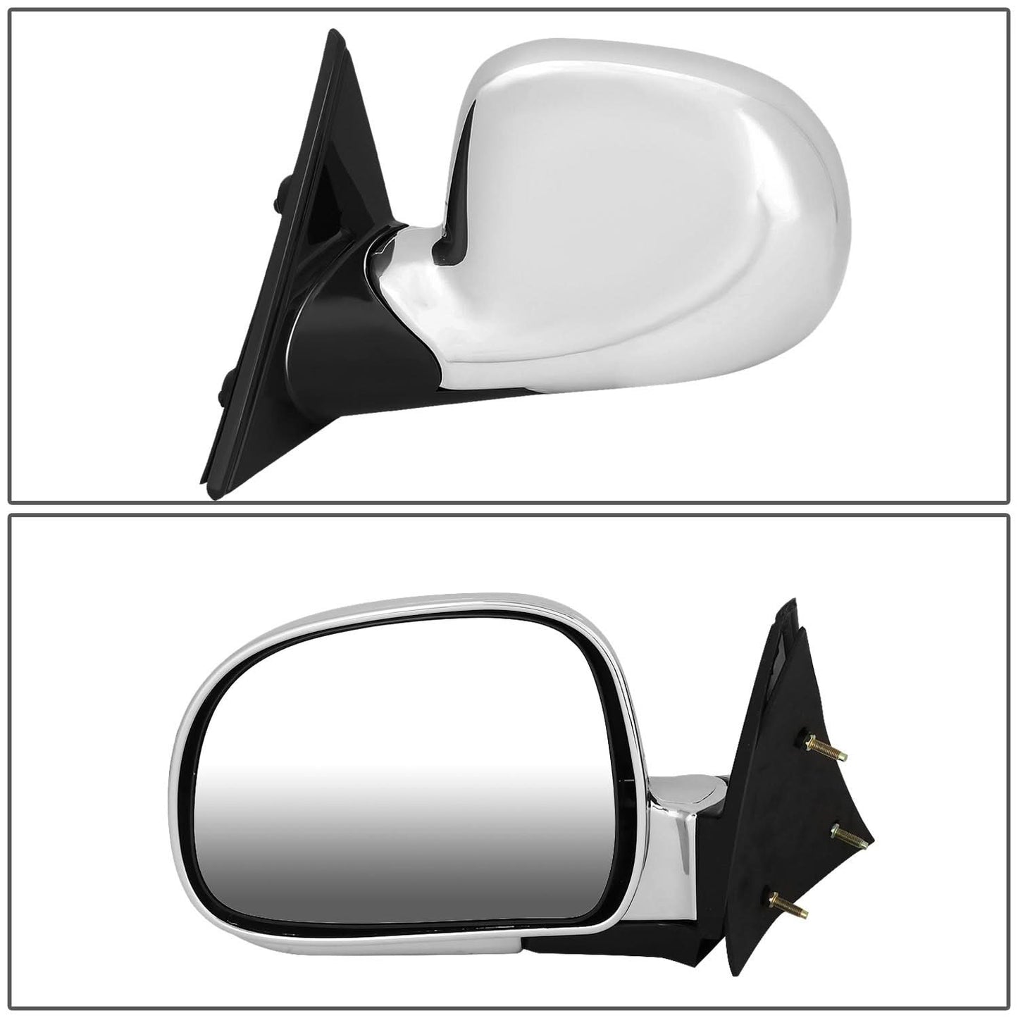 88-02 Chevrolet C/K Series Manual Power Side Mirror Left Black