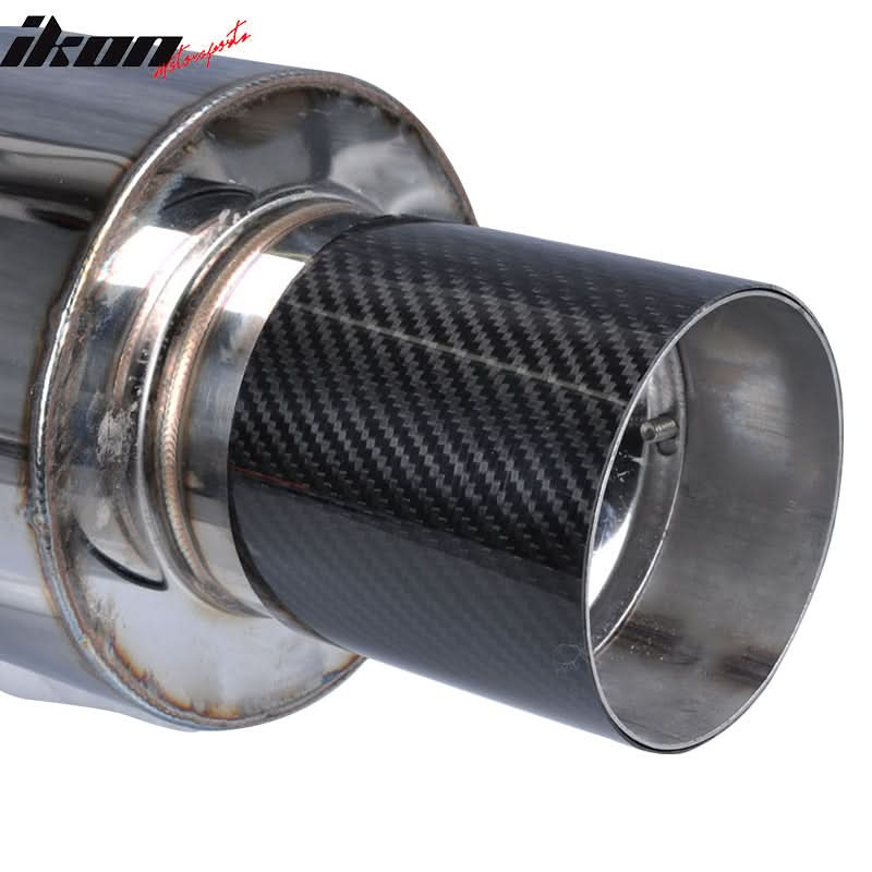 Universal Fitment 4Inch N1 Style Rear Muffler Exhaust Tip Carbon Fiber