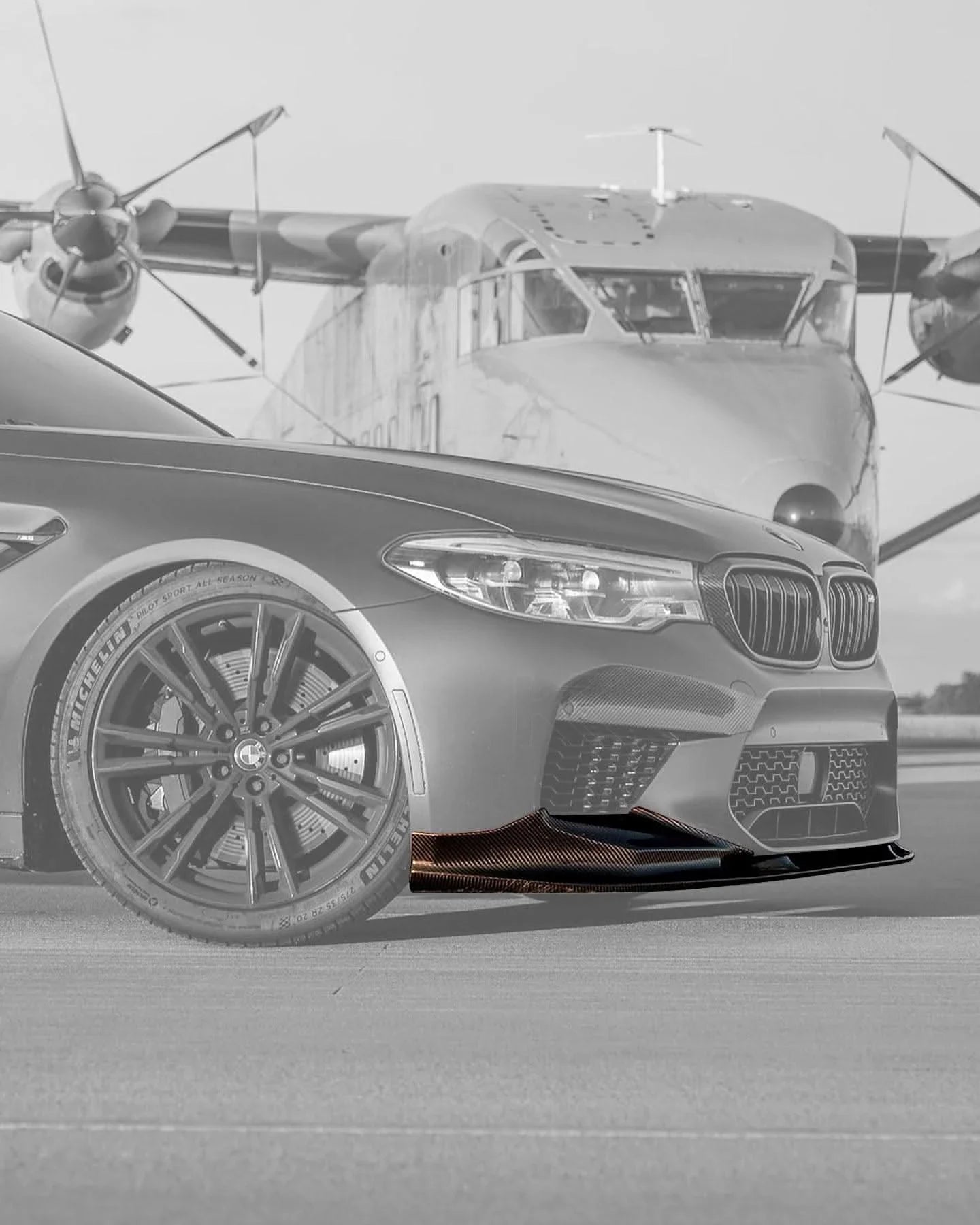 BMW 5 Series F90 M5 3D Style Carbon Fiber Front Lip (2018 +)