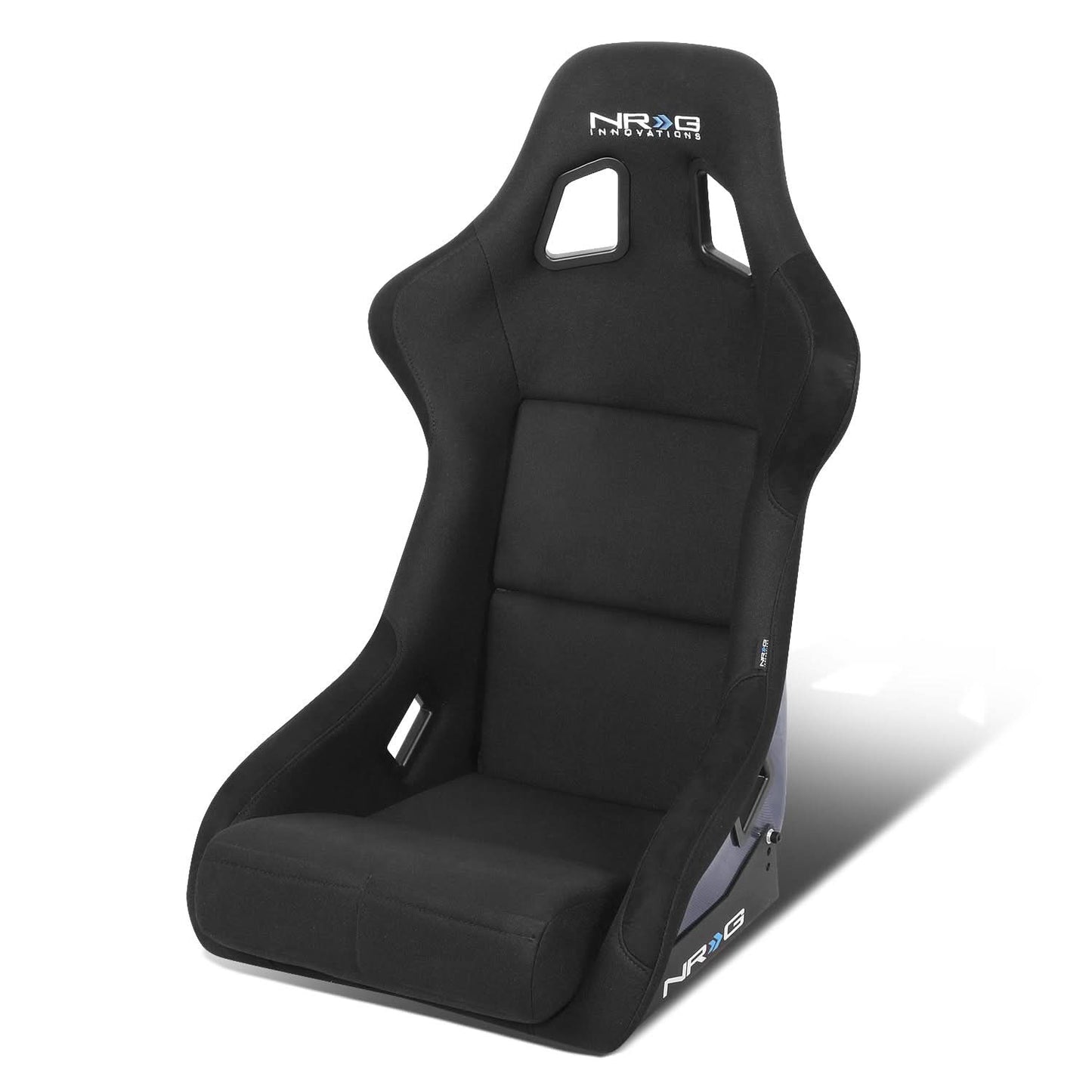 Universal NRG Black Fabric Blue Carbon Bucket Racing Seat Large
