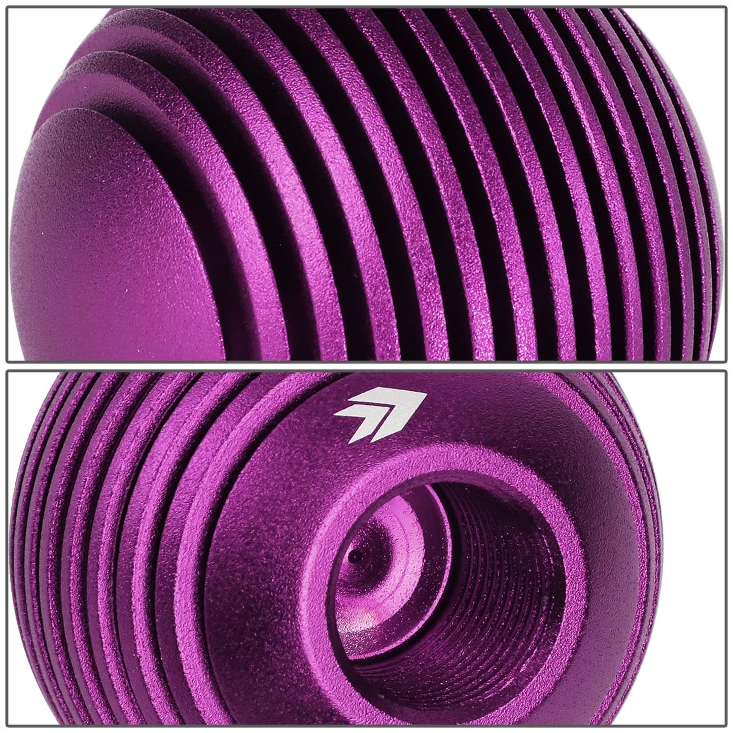 Heatsink Style Ball Shift Knob - 50MM Purple Polyurethane