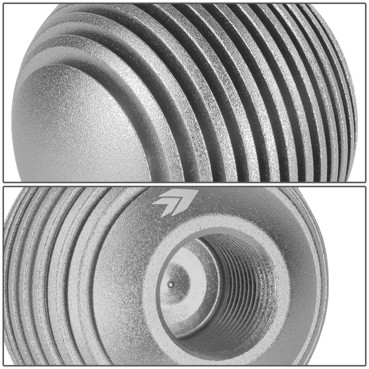 Heatsink Style Ball Shift Knob - 50MM - Silver