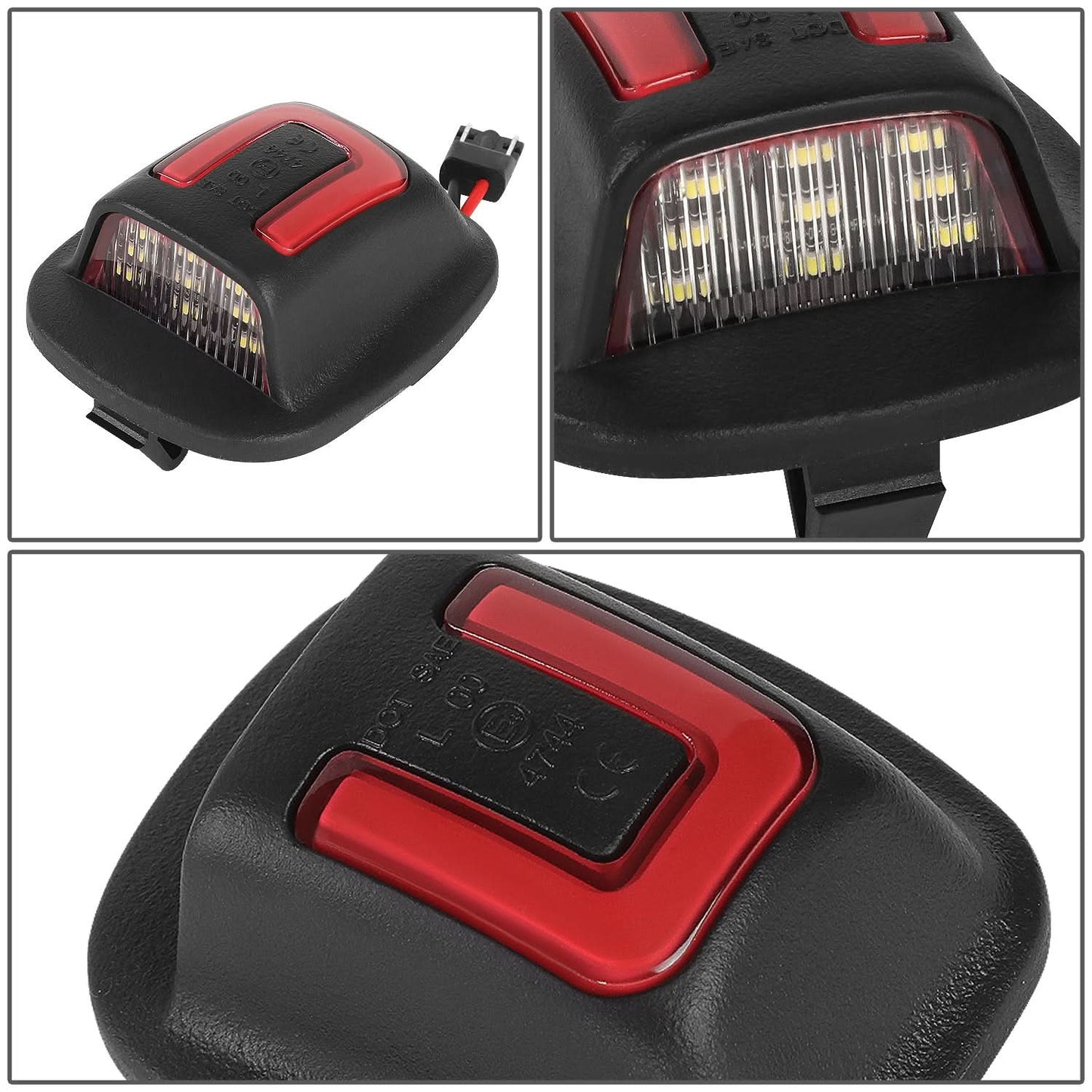 1994-2004 Nissan Xterra / Frontier LED License Plate Lamp White Red