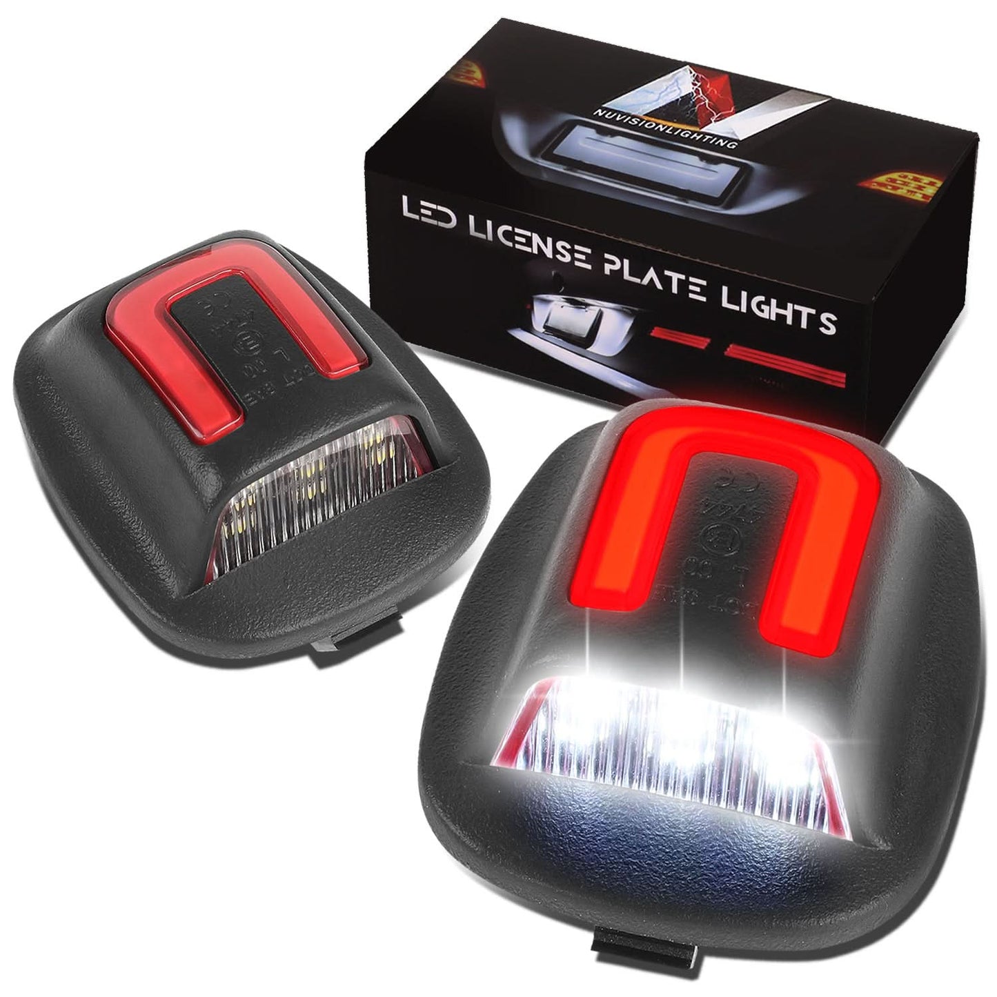 1994-2004 Nissan Xterra / Frontier LED License Plate Lamp White Red