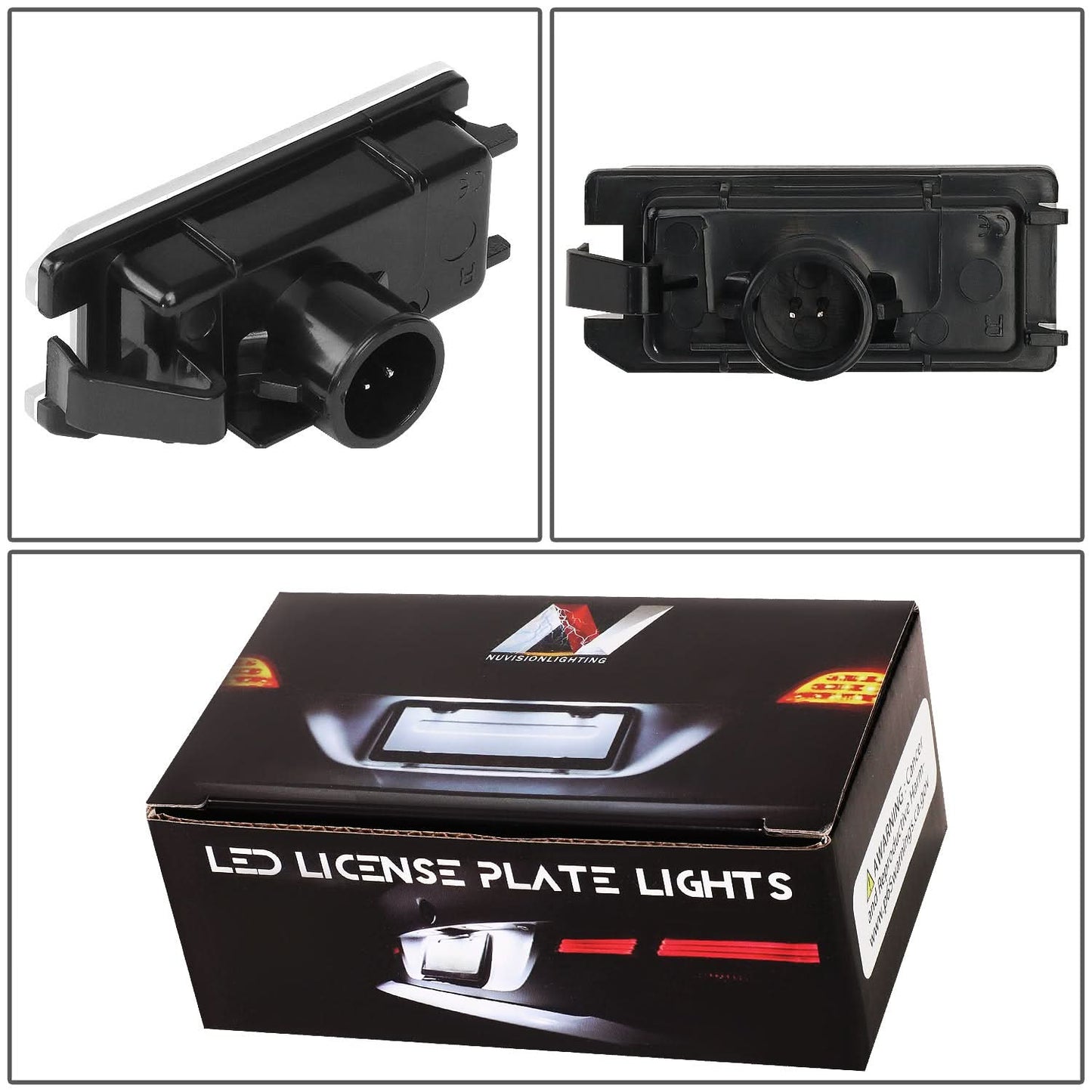 LED License Plate Lamp - 13-19 Fiat 500 / 15-17 Dodge Viper / 14-20 Jeep Grand Cherokee / 17-20 Maserati Levante - White