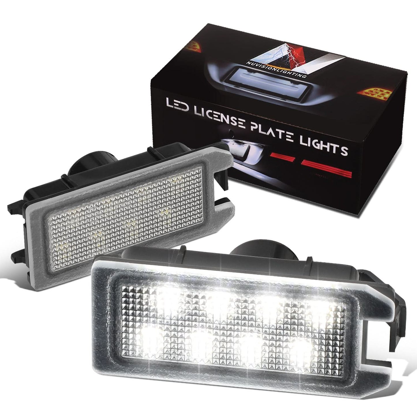 LED License Plate Lamp - 13-19 Fiat 500 / 15-17 Dodge Viper / 14-20 Jeep Grand Cherokee / 17-20 Maserati Levante - White