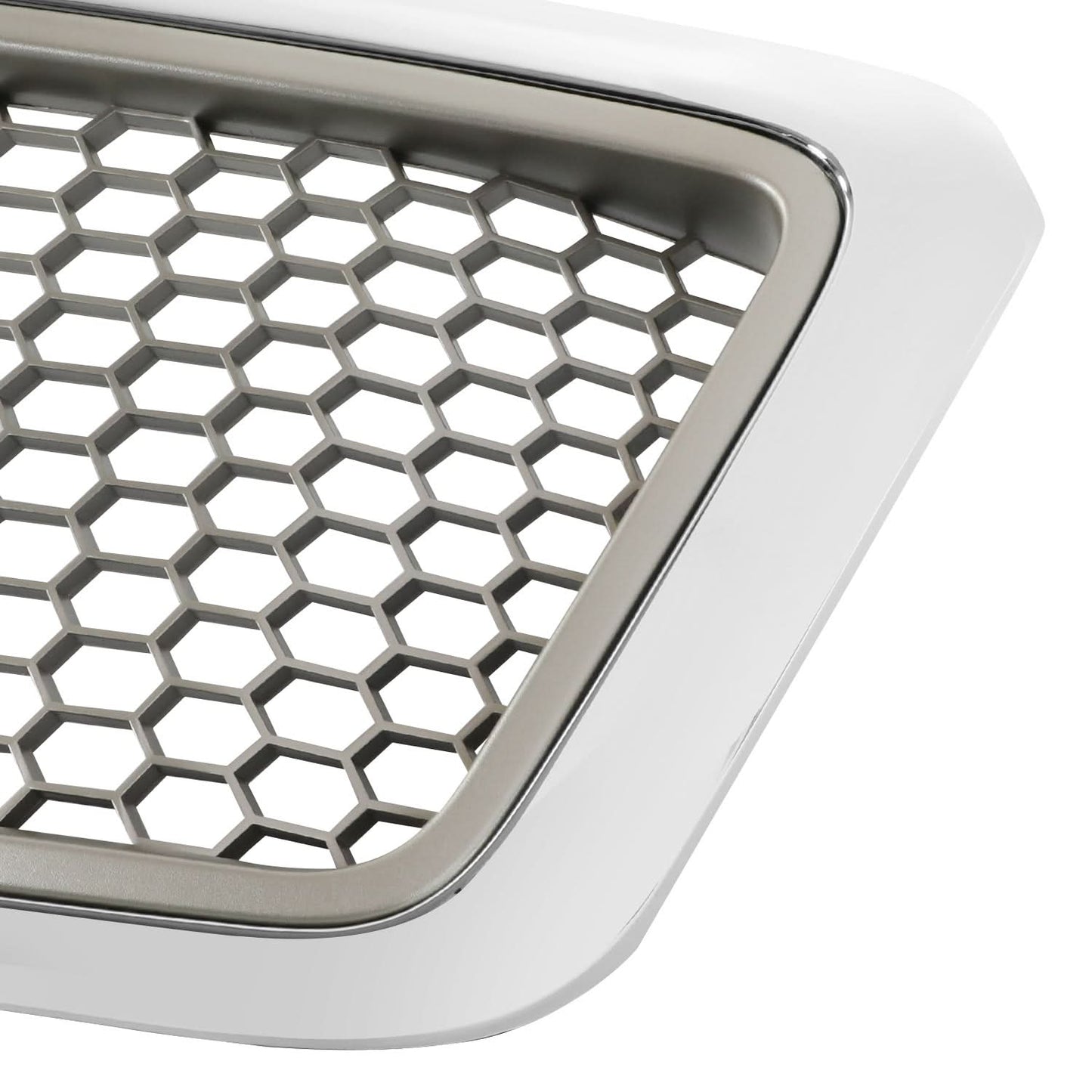 2004-2008 Ford F150 Lariat Style Front Grille Silver Chrome