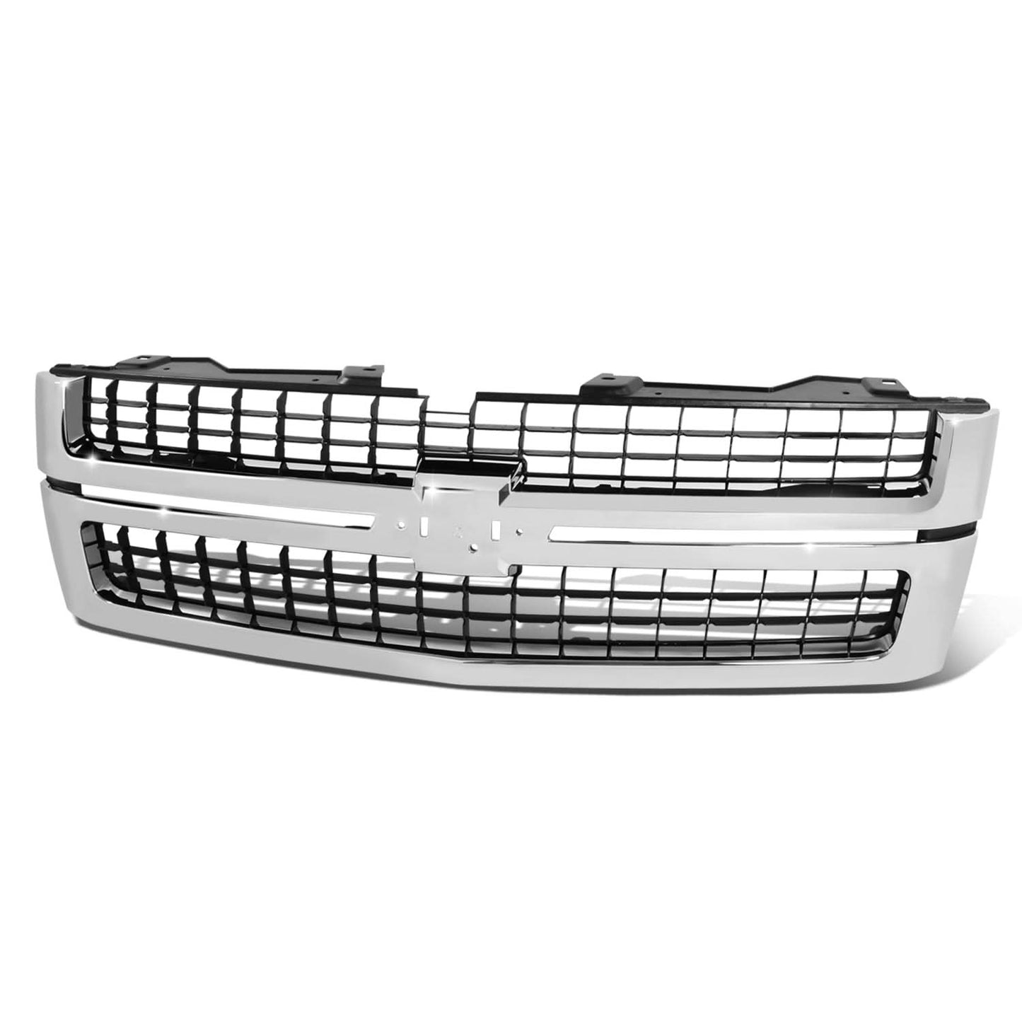 2007-2013 Chevrolet Silverado Front Grille Assembly Matte Black Chrome