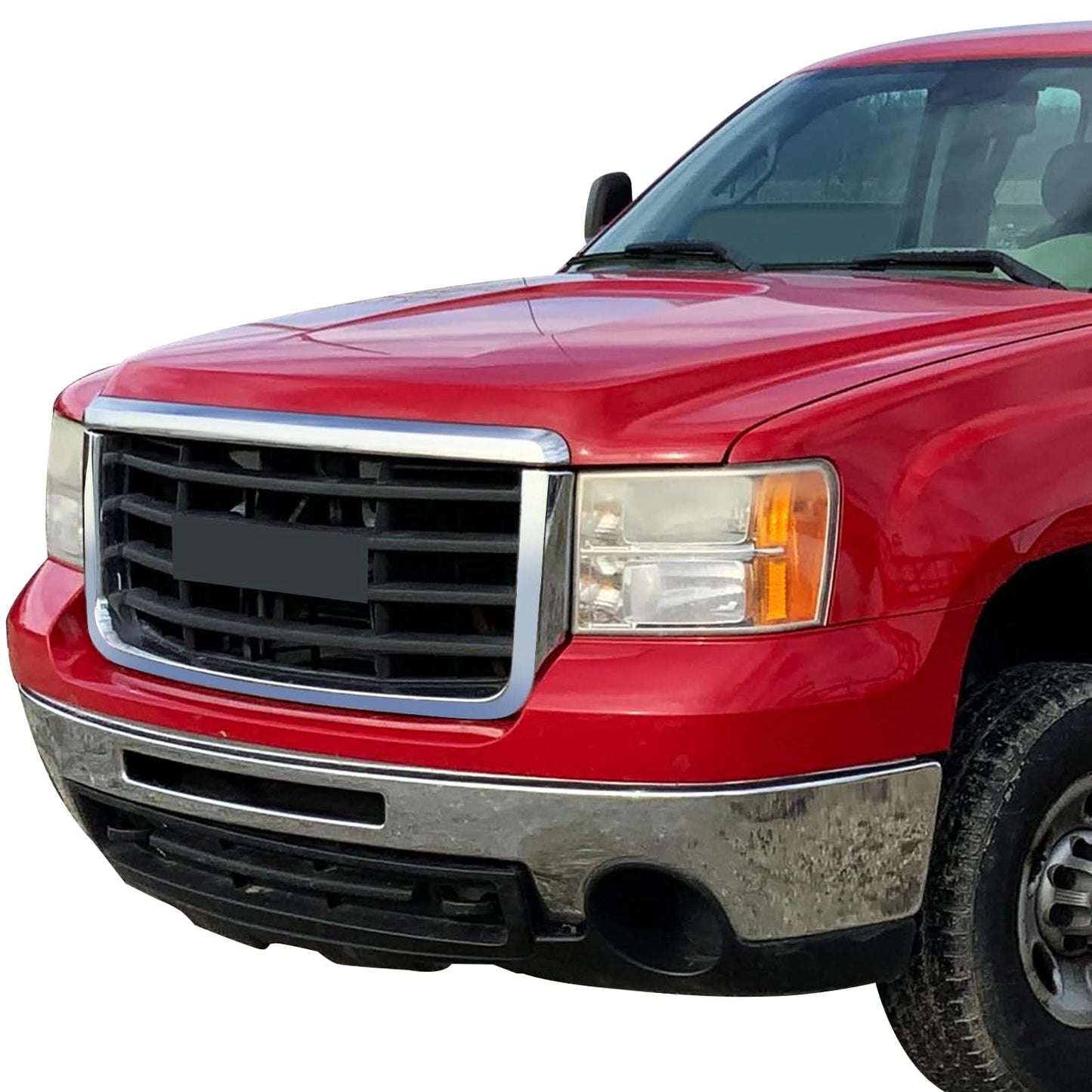 2007-2011 GMC Sierra Dark Gray Grille w/ Chrome Frame