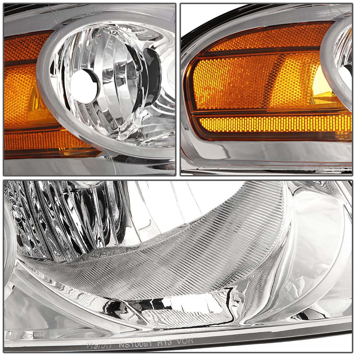 04-06 Nissan Sentra OE Style Right Headlight - Chrome Housing H13
