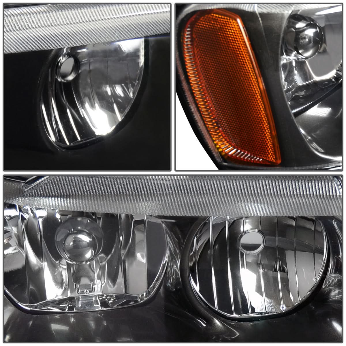 99-04 Jeep Grand Cherokee OE Style Left Headlight - Black Housing
