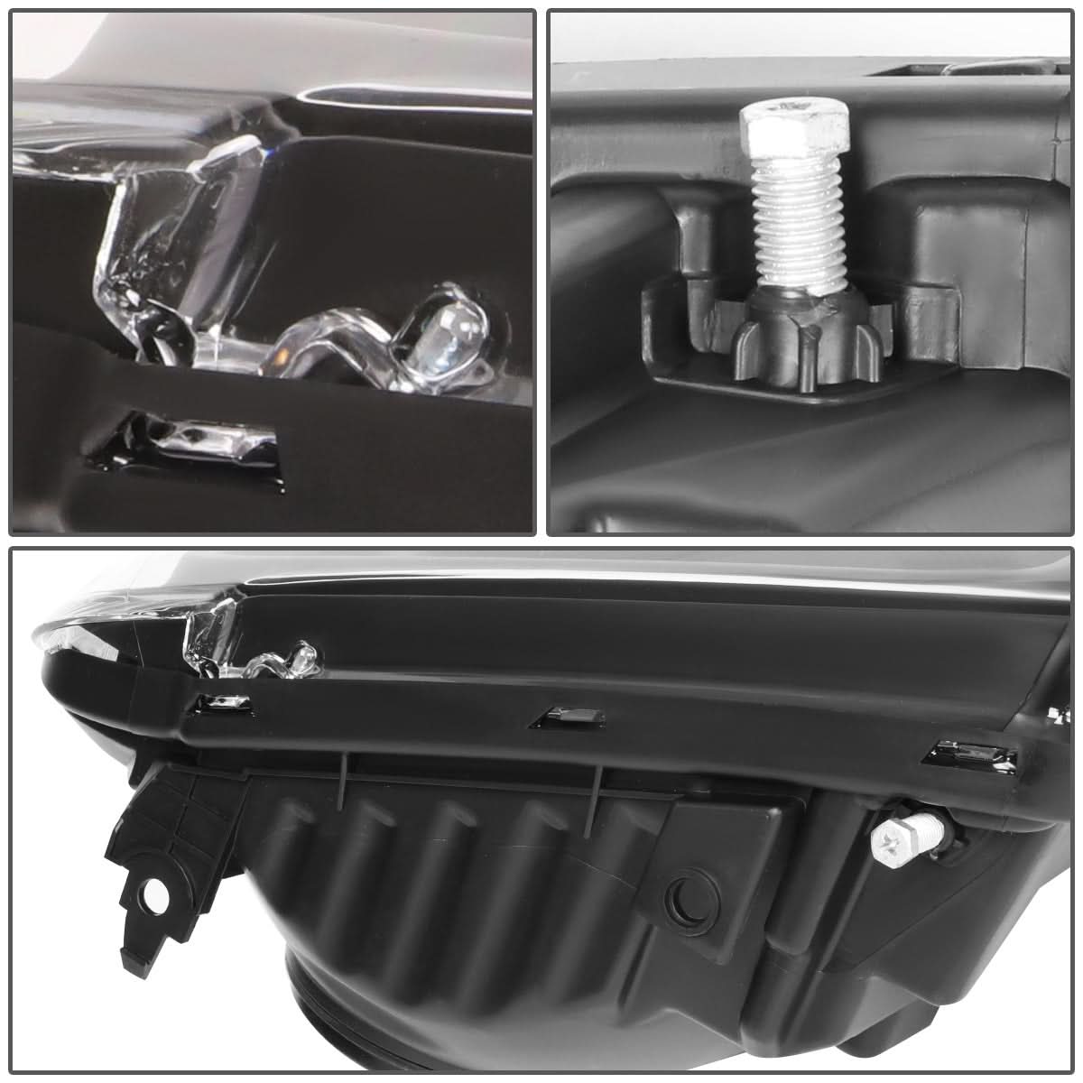 2005-2007 Ford F-250 F-350 F-450 F-550 OE Style Left Headlight Black