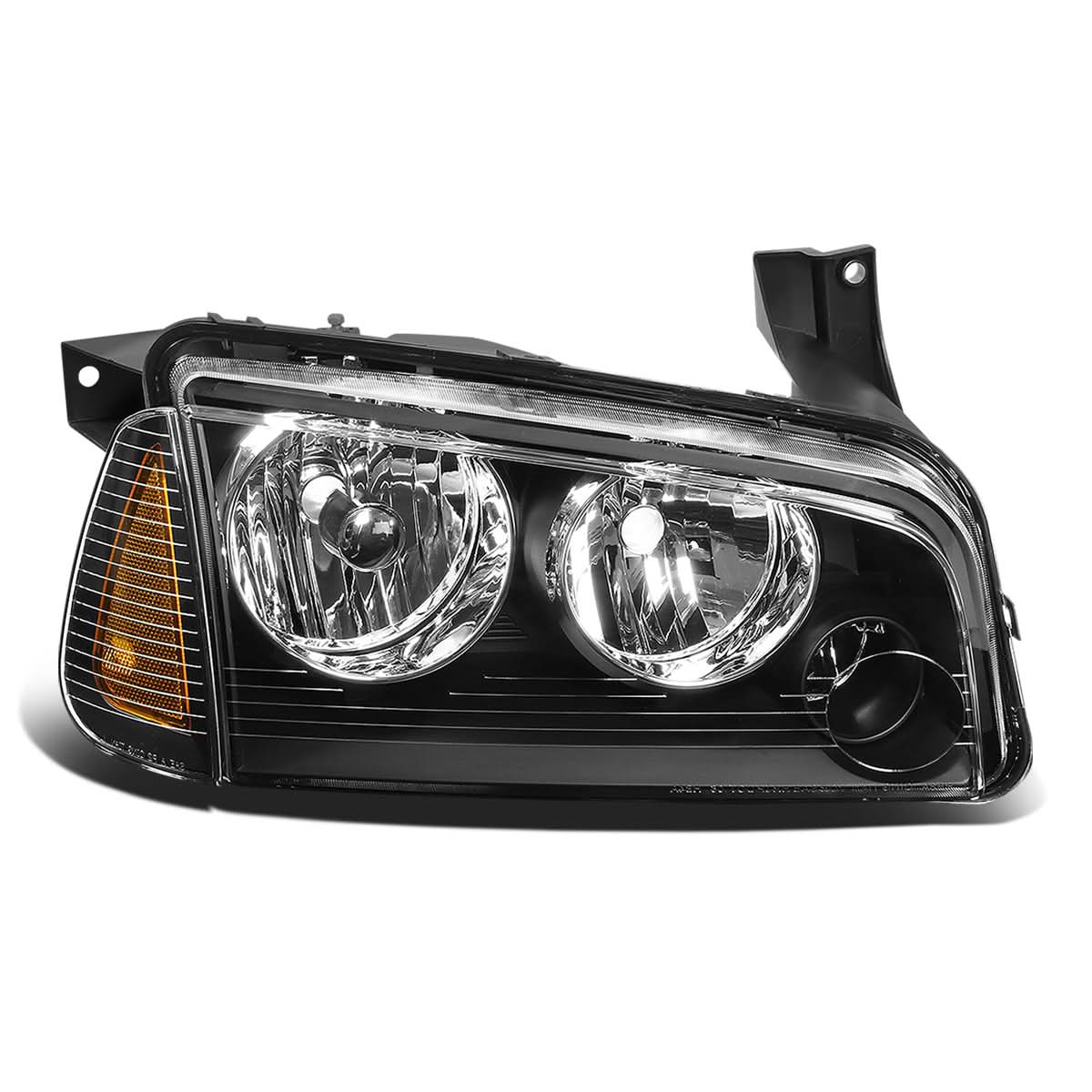 06-10 Dodge Charger OE Style Headlights Black Housing Right Side
