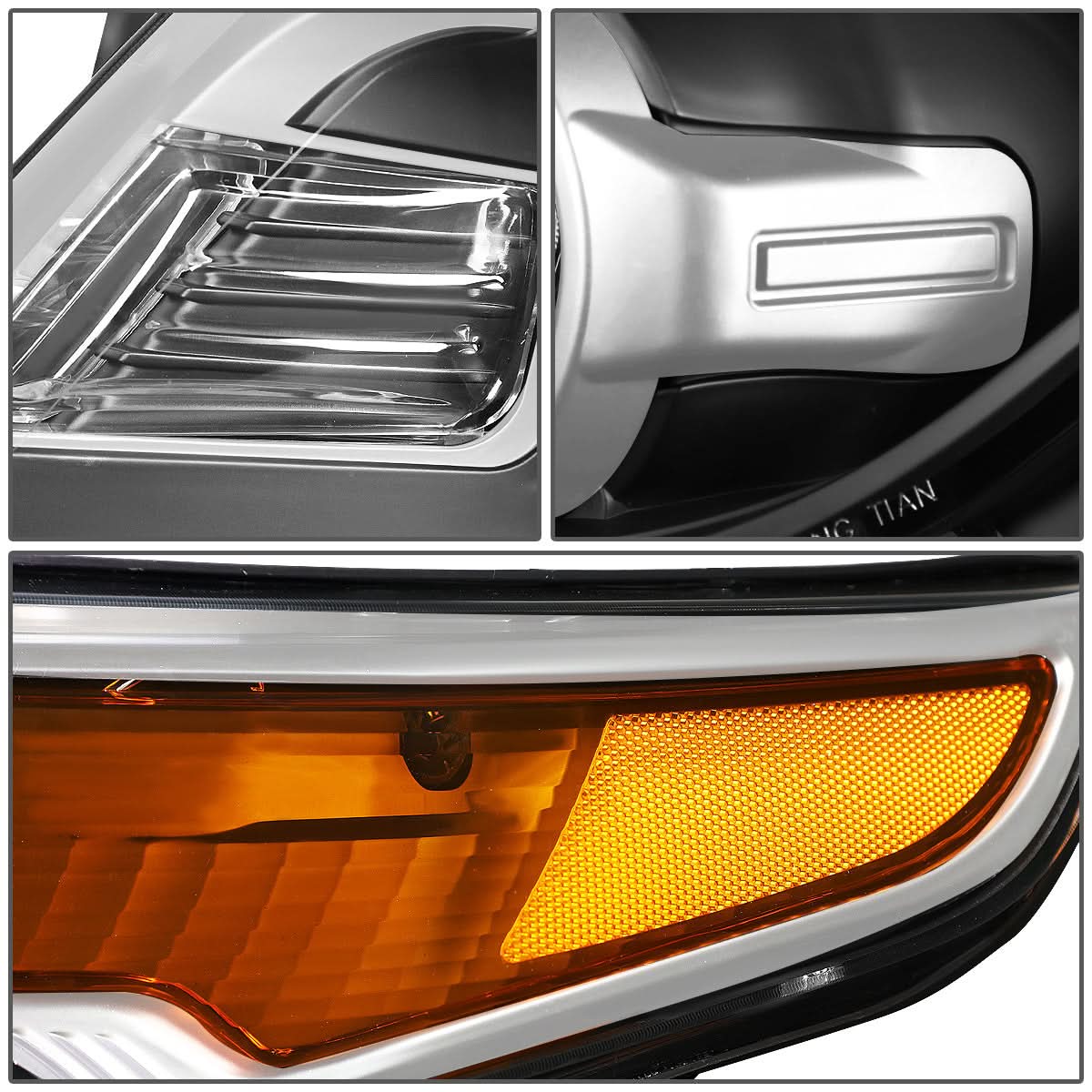 2011-2015 Ford Explorer OE Style Left Headlight - Black Housing