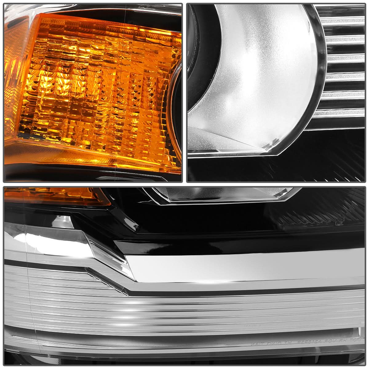 14-19 GMC Sierra OE Style Right Headlight - Black Housing H7 Halogen