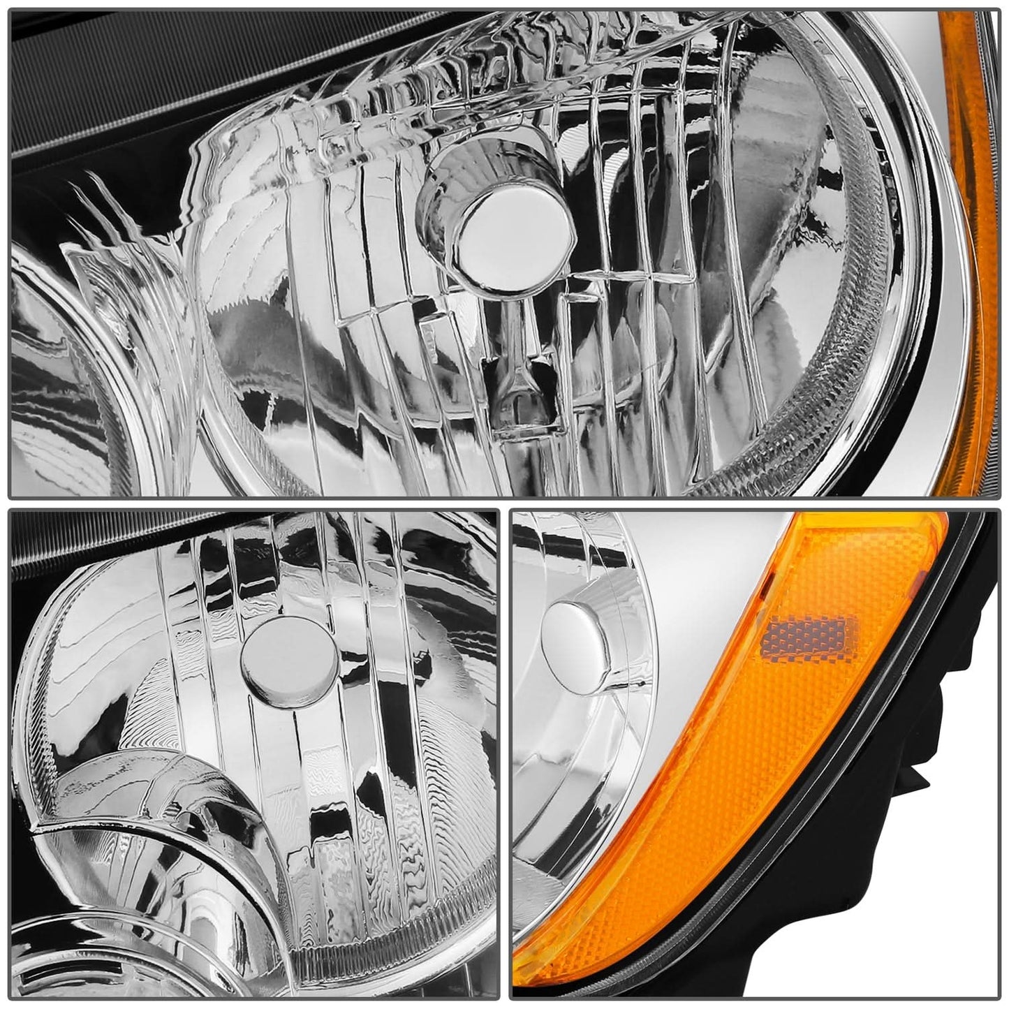 2011-2013 Jeep Grand Cherokee OE Style Left Headlight - Chrome Housing