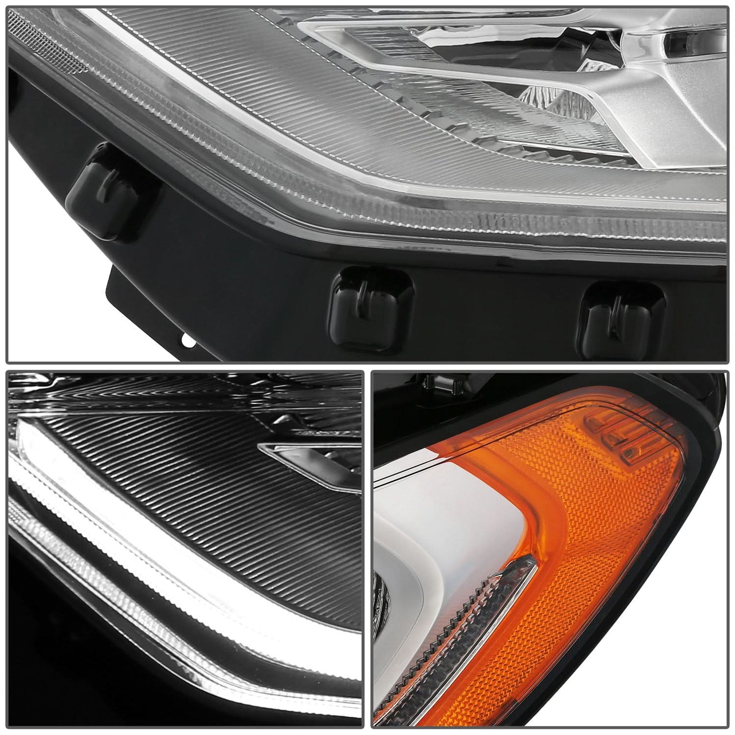 17-19 Ford Fusion OE Style Halogen Headlight w/ LED DRL - Left
