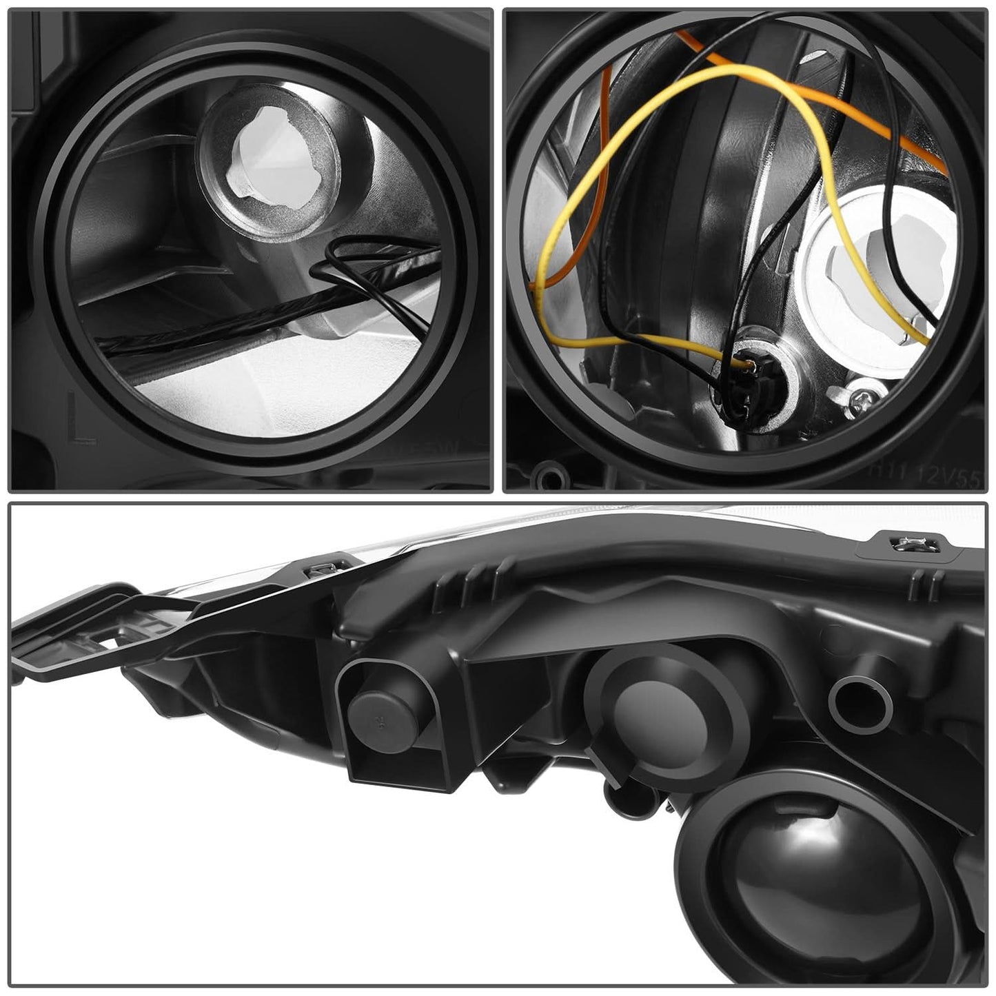 14-18 Ford Transit Connect OE Style Headlights Black Housing Left