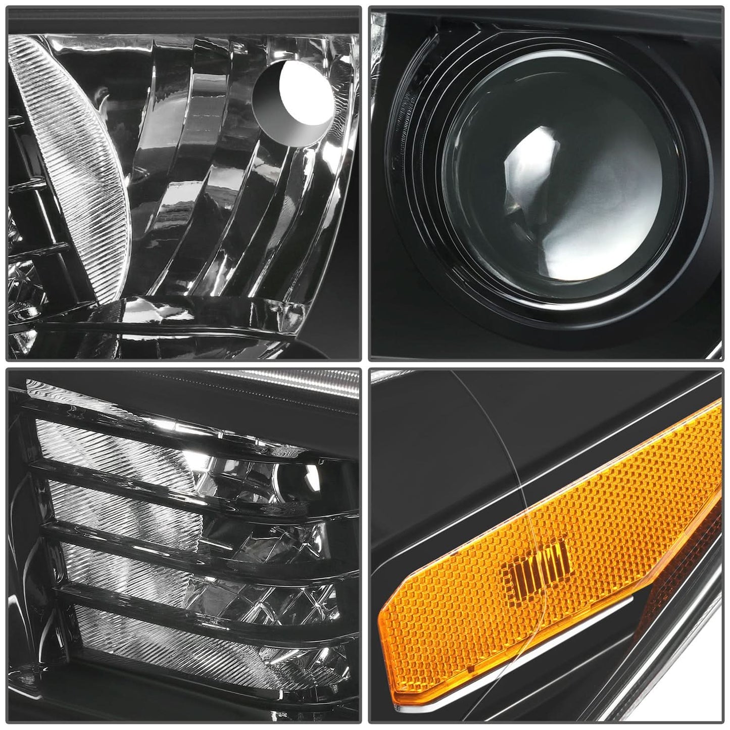 2016-2023 Toyota Tacoma OE Style LED DRL Headlights - Black Housing