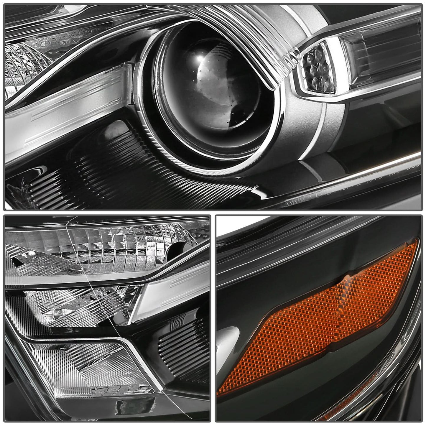 2013-2019 Ford Taurus OE Style Black Housing Headlights Set