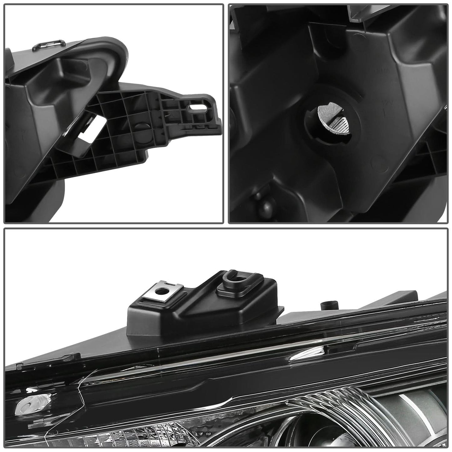 2013-2019 Ford Taurus OE Style Black Housing Headlights Set