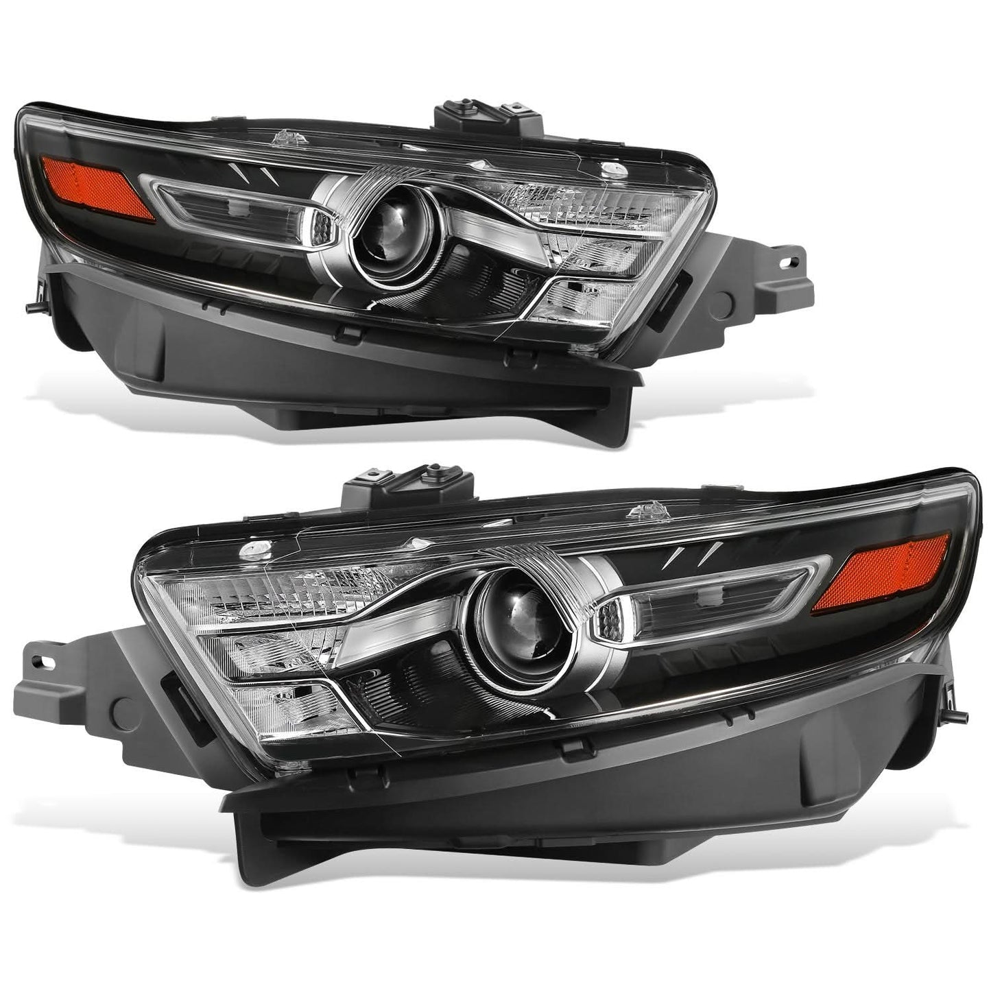 2013-2019 Ford Taurus OE Style Black Housing Headlights Set