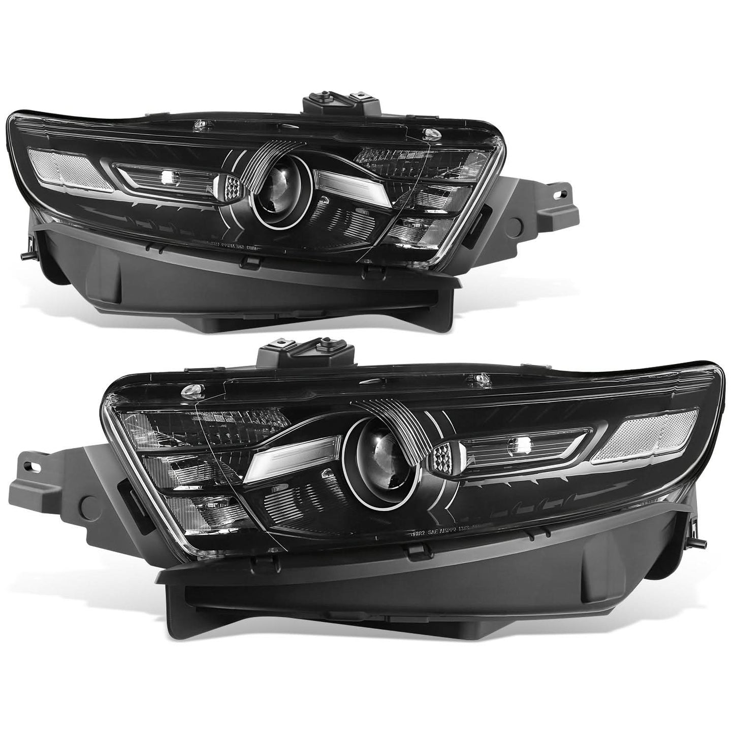 13-19 Ford Taurus OE Style Halogen Headlights Black Housing Clear