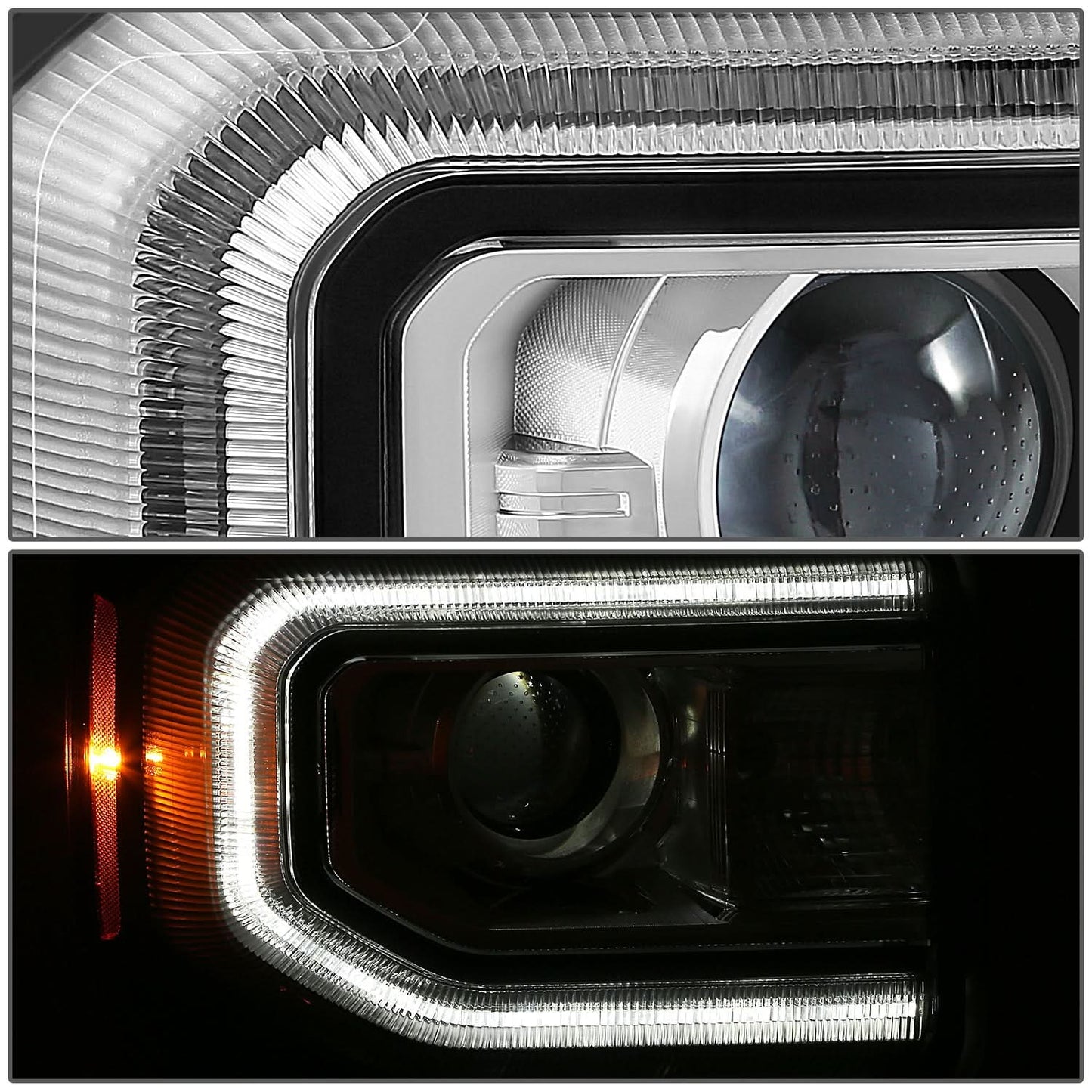 16-19 GMC Sierra 1500 OE Style HID DRL Headlight - Right Side Black