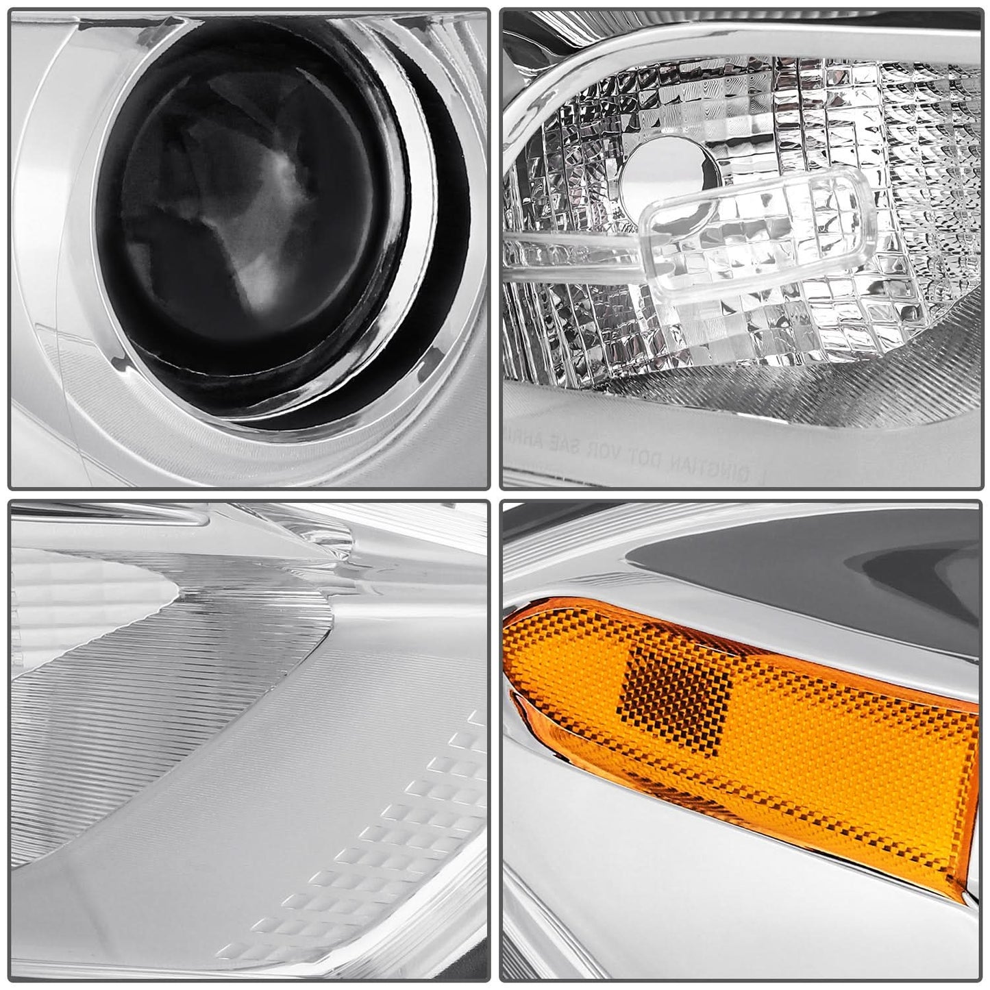 13-16 Dodge Dart OE Style Chrome Housing Headlights - Right Side