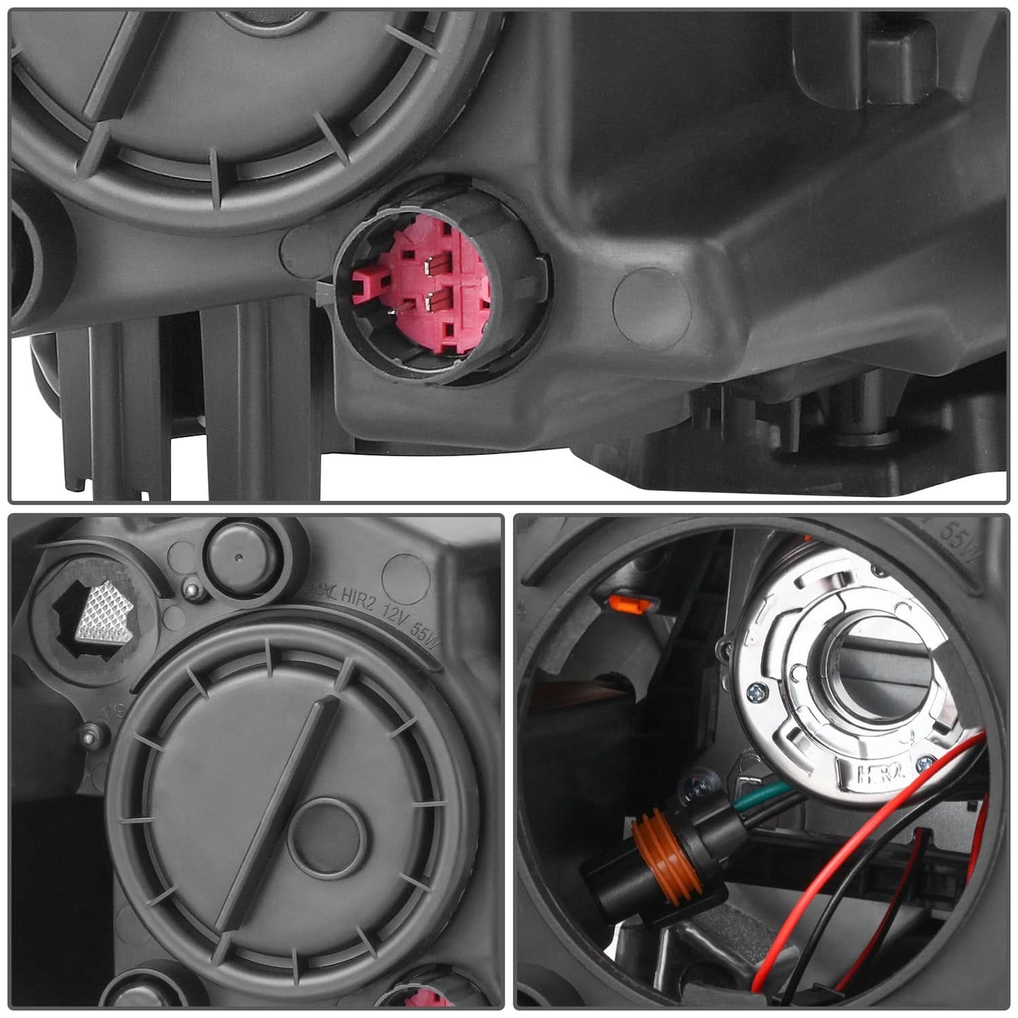 2013-2016 Dodge Dart OE Style Headlights - Black Housing Clear Reflector