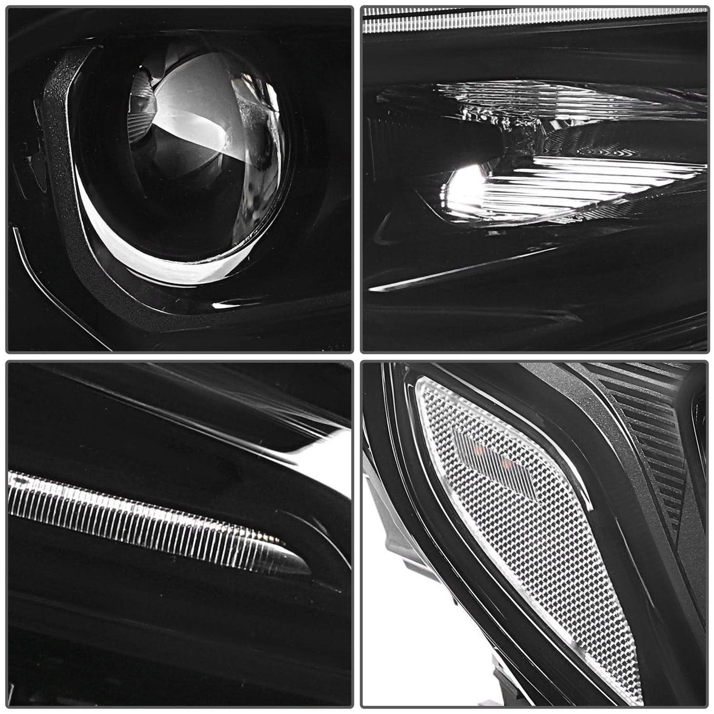 2018-2021 GMC Terrain OE Style Headlights - Black Housing Clear Reflector