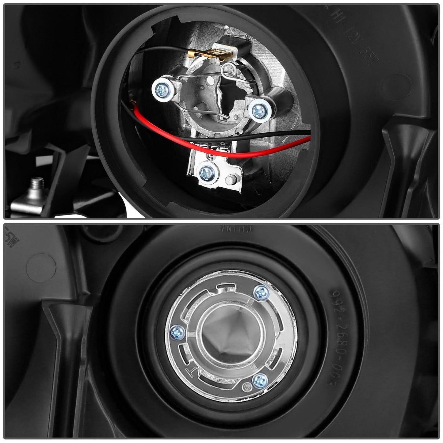 2006-2008 Subaru Forester OE Style Headlights Chrome Housing