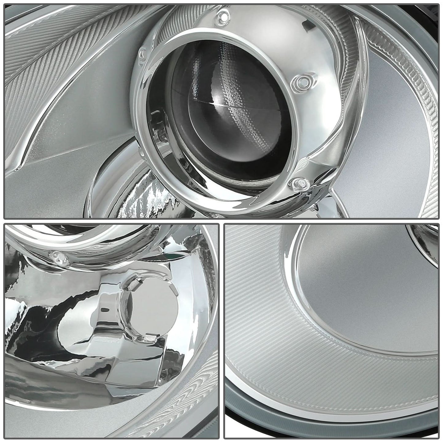 06-10 Volkswagen Beetle Projector Headlights - Chrome Housing Clear Lens