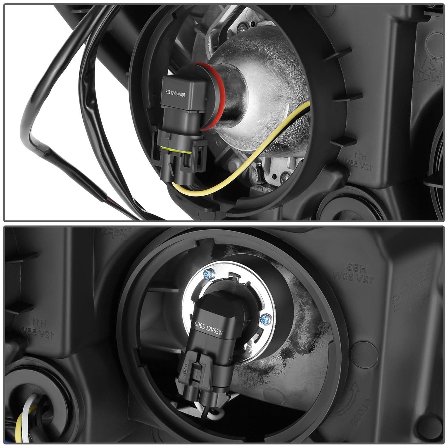 10-15 Chevrolet Equinox OE Style Projector Headlights - Chrome/Amber Left