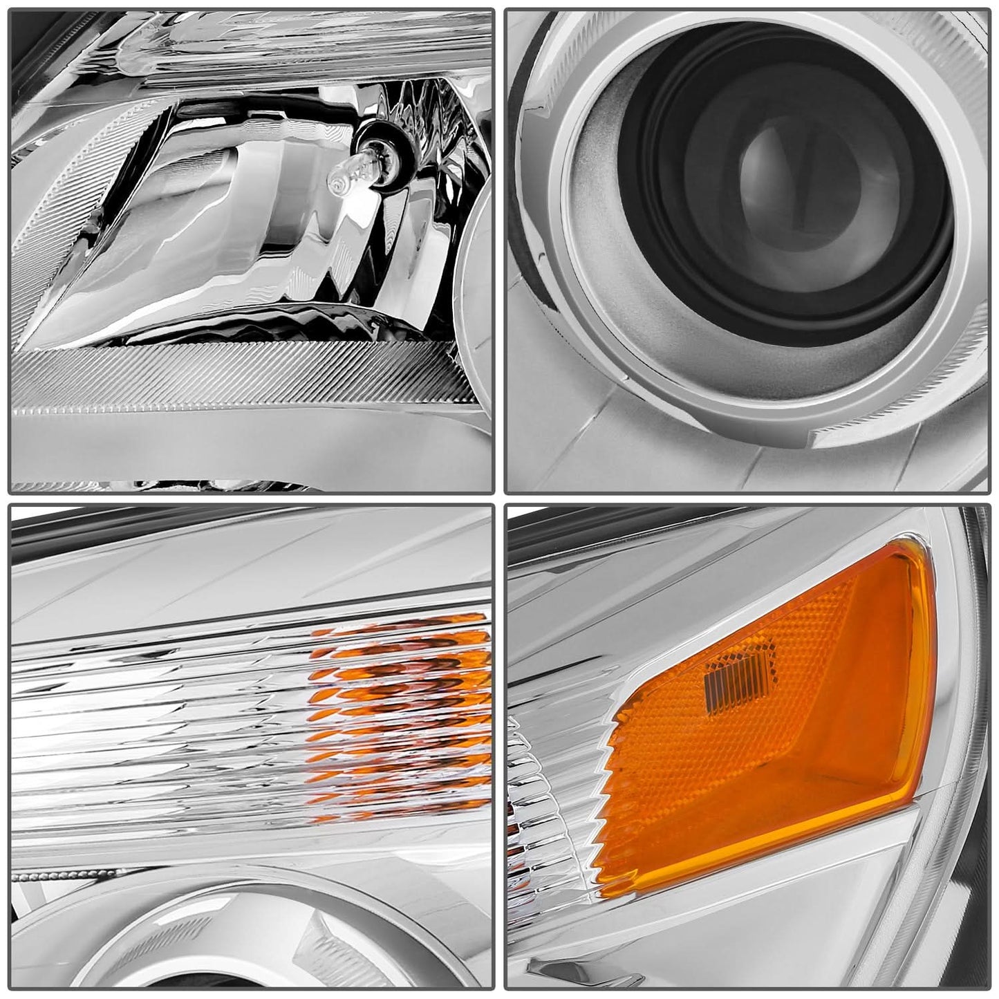 2010-2015 Chevrolet Equinox OE Style Projector Headlights Chrome Housing
