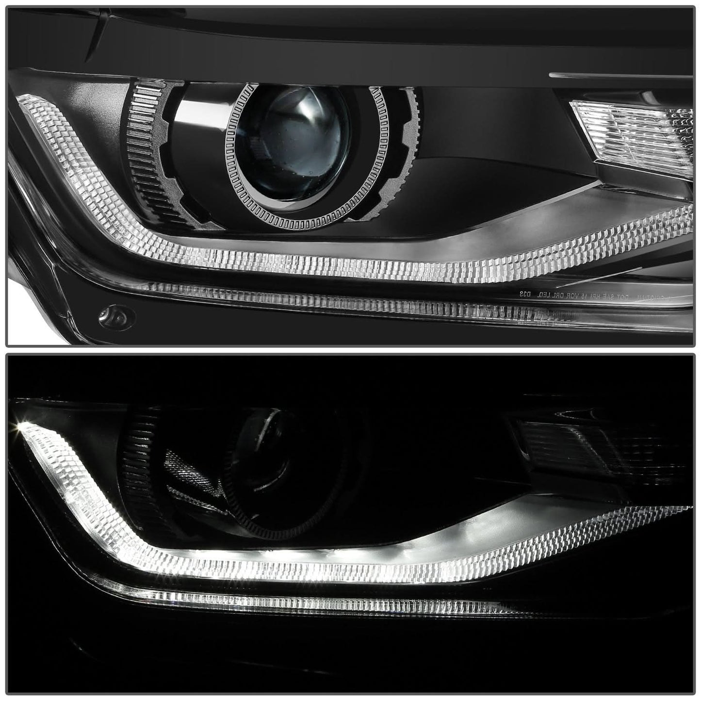 2016-2022 Chevrolet Camaro Projector Headlights - Right Side Black