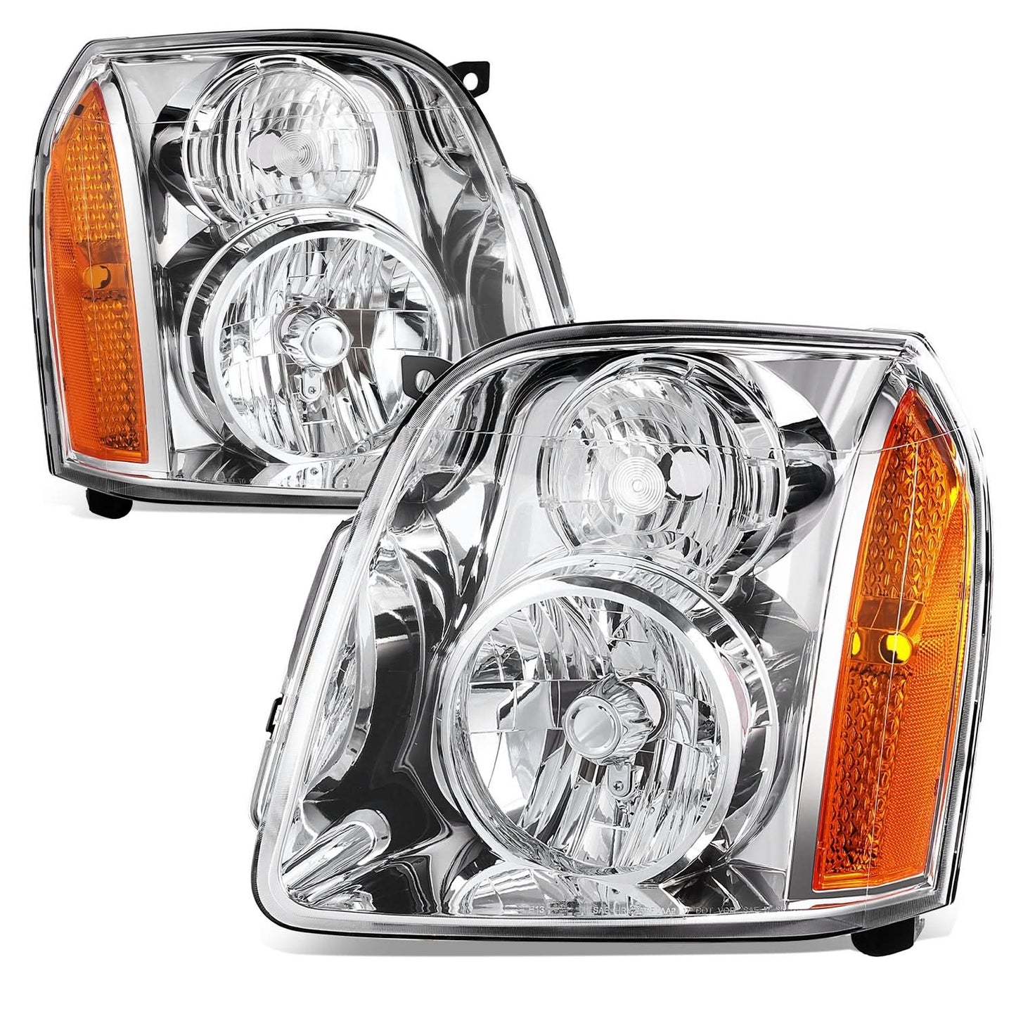 07-14 GMC Yukon Chrome Amber Headlights H13 High Low 194 Side Marker