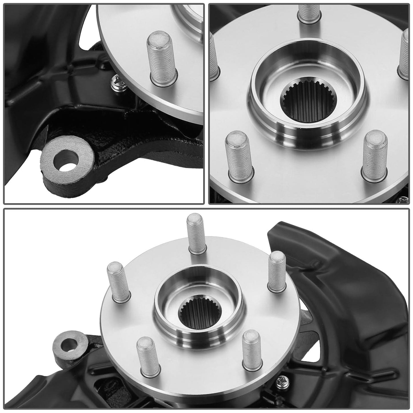 2007-2011 Toyota Camry Front Left Loaded Knuckle Assembly - OEM Black