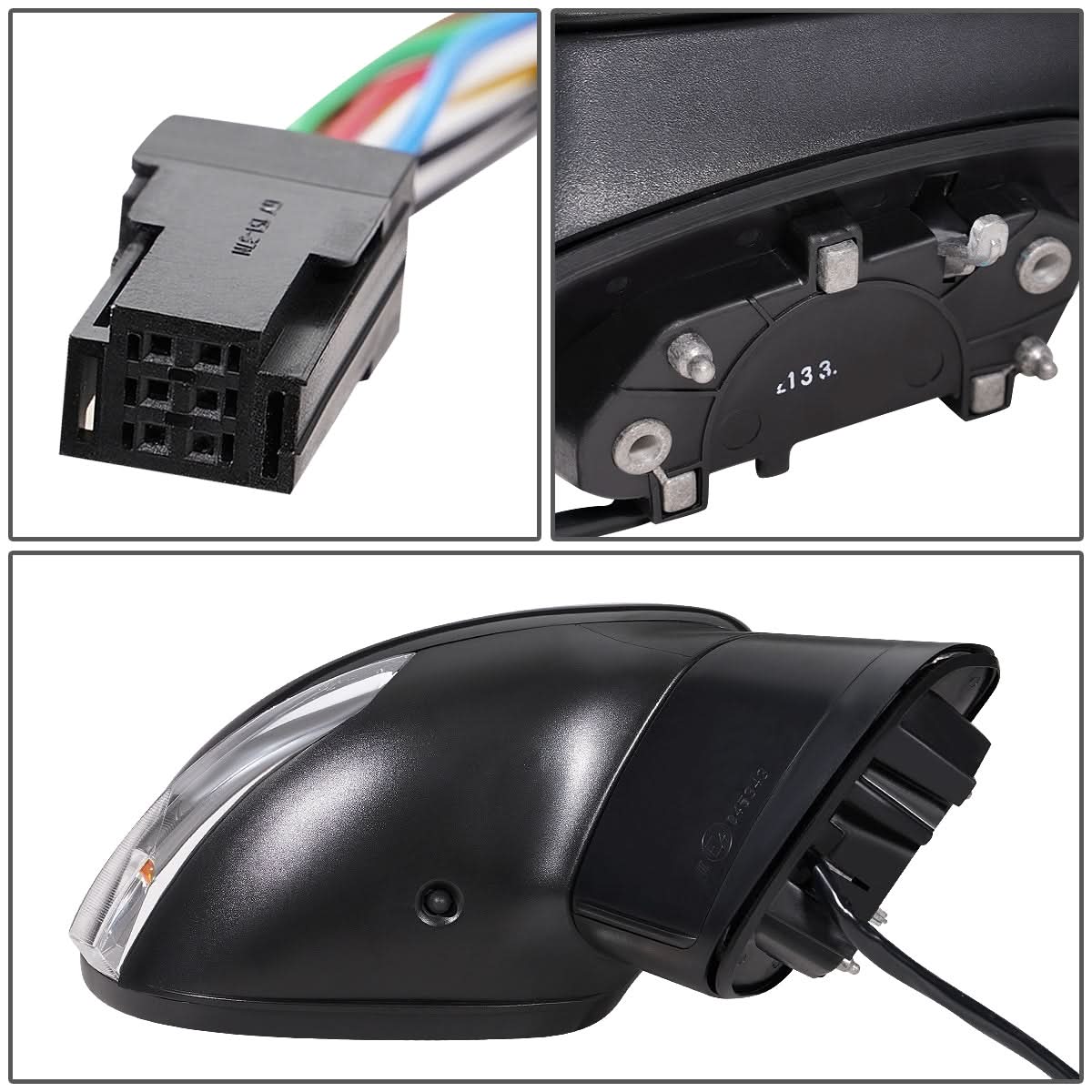 2013-2015 Fiat 500 OEM Style Power Heated Signal Folding Mirror
