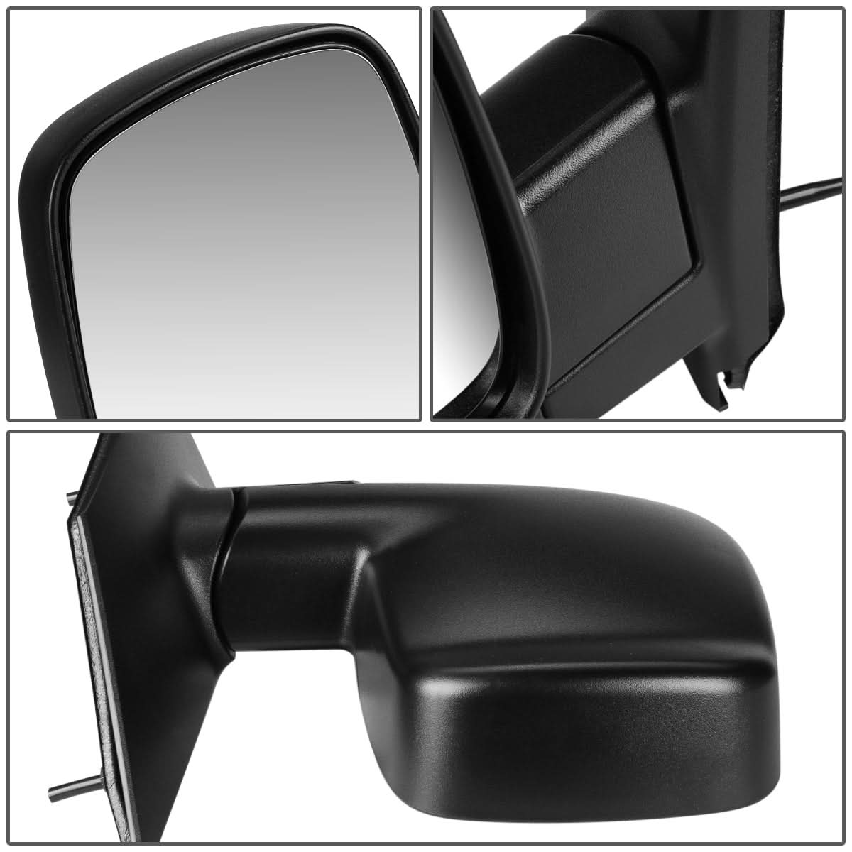2003-2007 Chevrolet Express Manual Side Mirror - Right Side Black