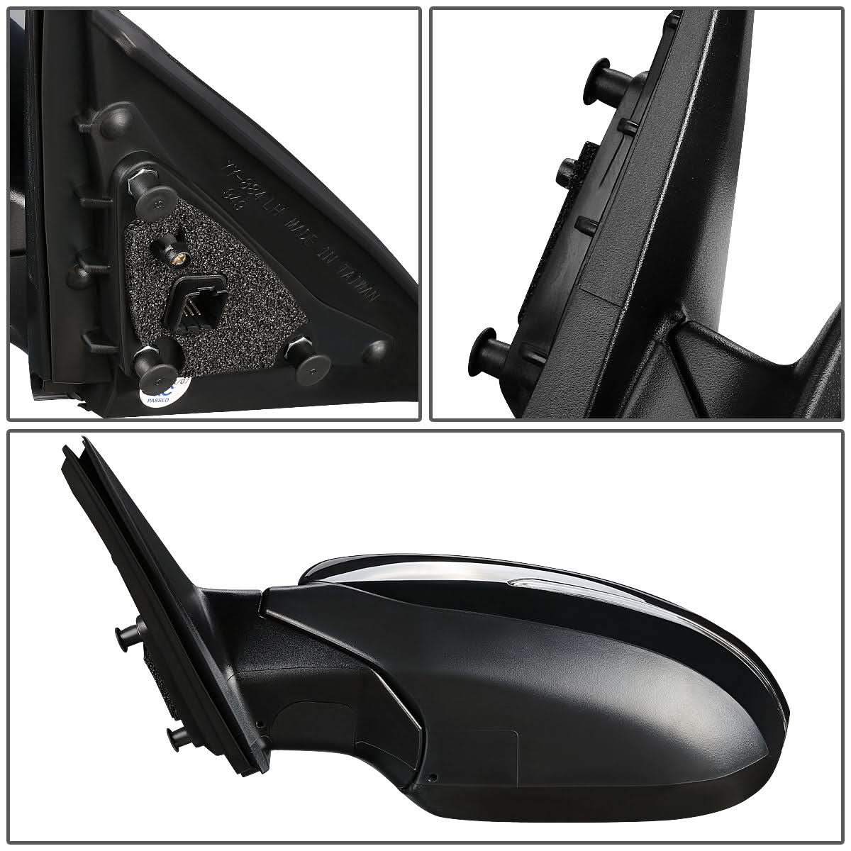 2011-2013 Kia Optima OEM Powered Side Mirror - Textured Black Left