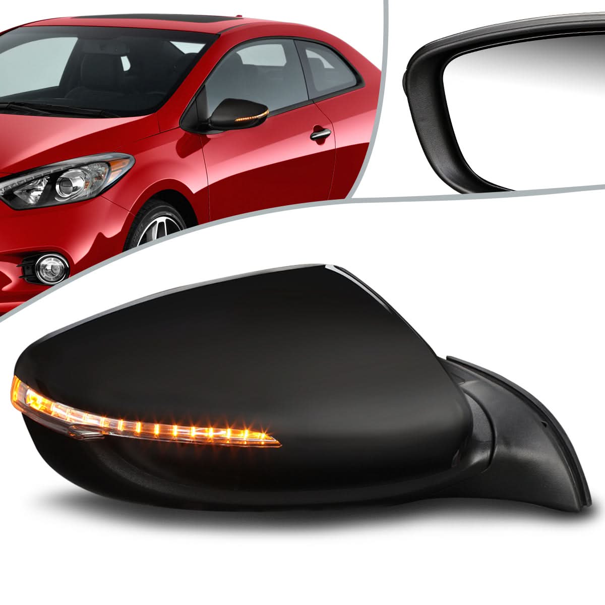 2014-2016 Kia Forte OEM Powered Heated Folding Right Side Mirror