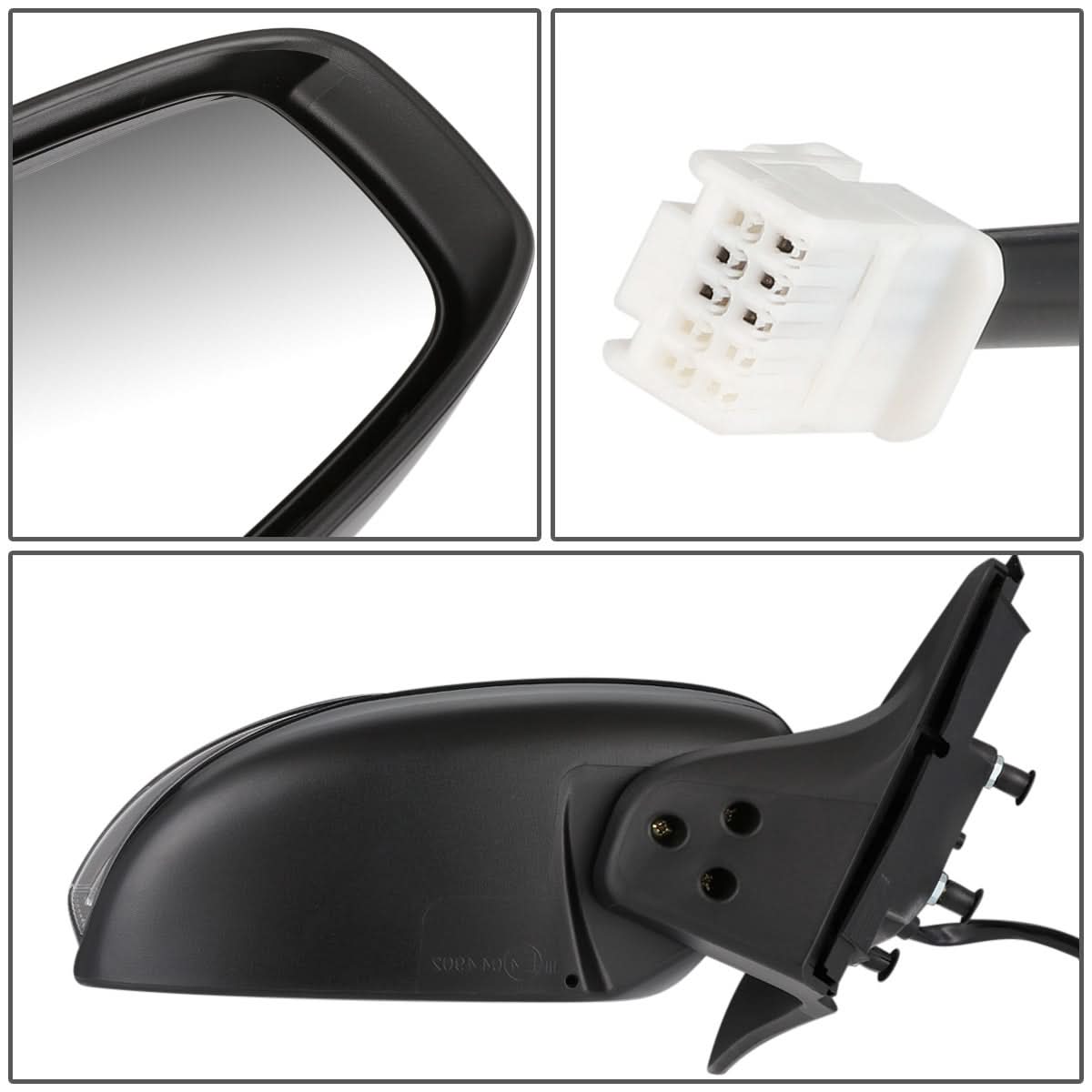 2014-2015 Mitsubishi Mirage OEM Powered Folding Mirror - Right