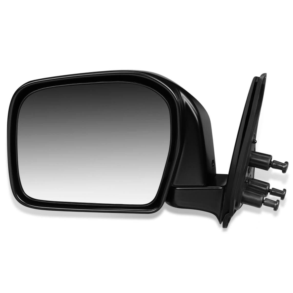 2000 Toyota Tacoma OEM Style Manual Side Mirror - Paintable Black Left