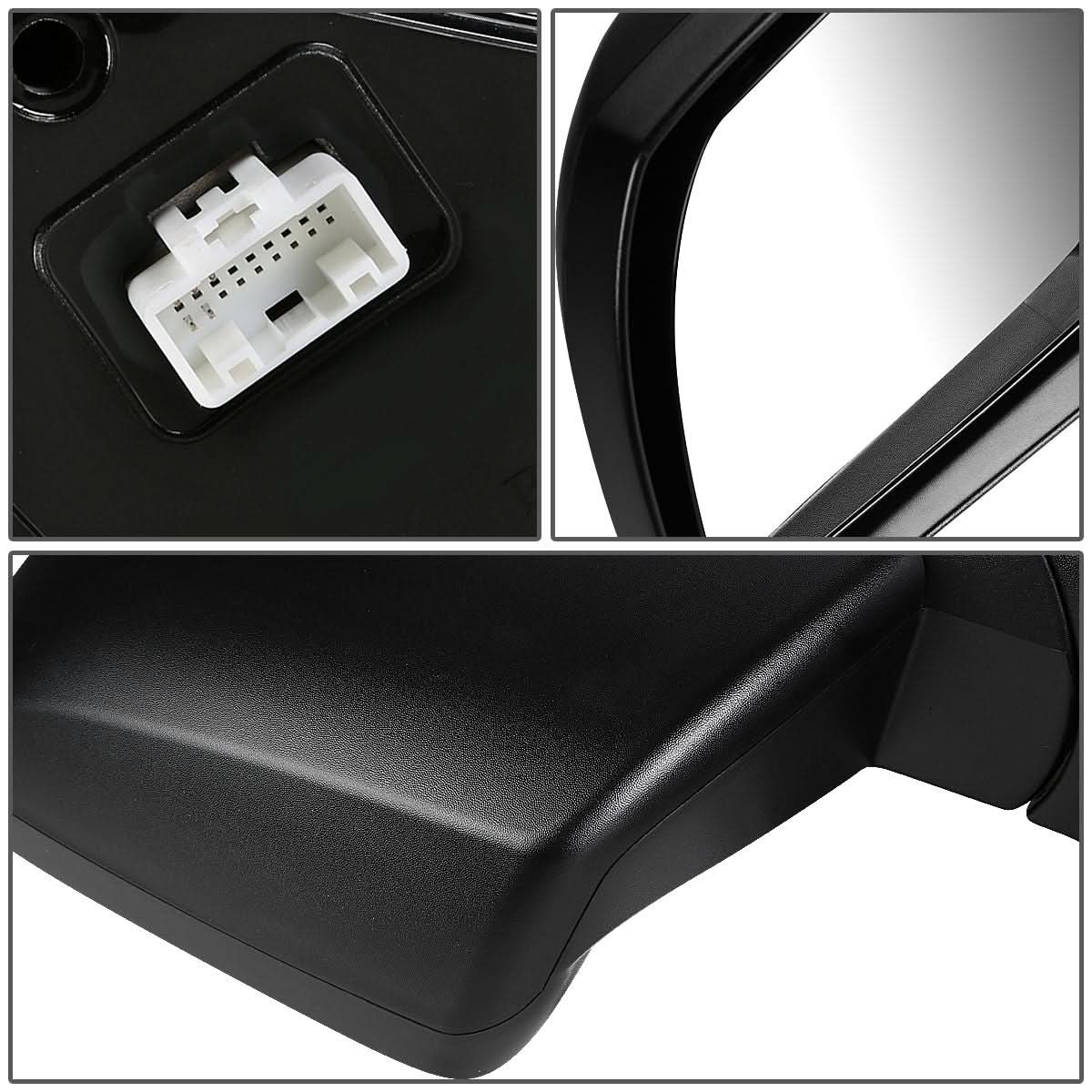 2007-2018 Toyota Tundra OEM Style Left Side Mirror - Matte Black